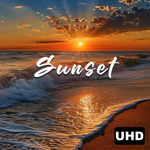 Sonnenuntergang am Strand Bildschirmschoner: Entspannende Meeresblicke