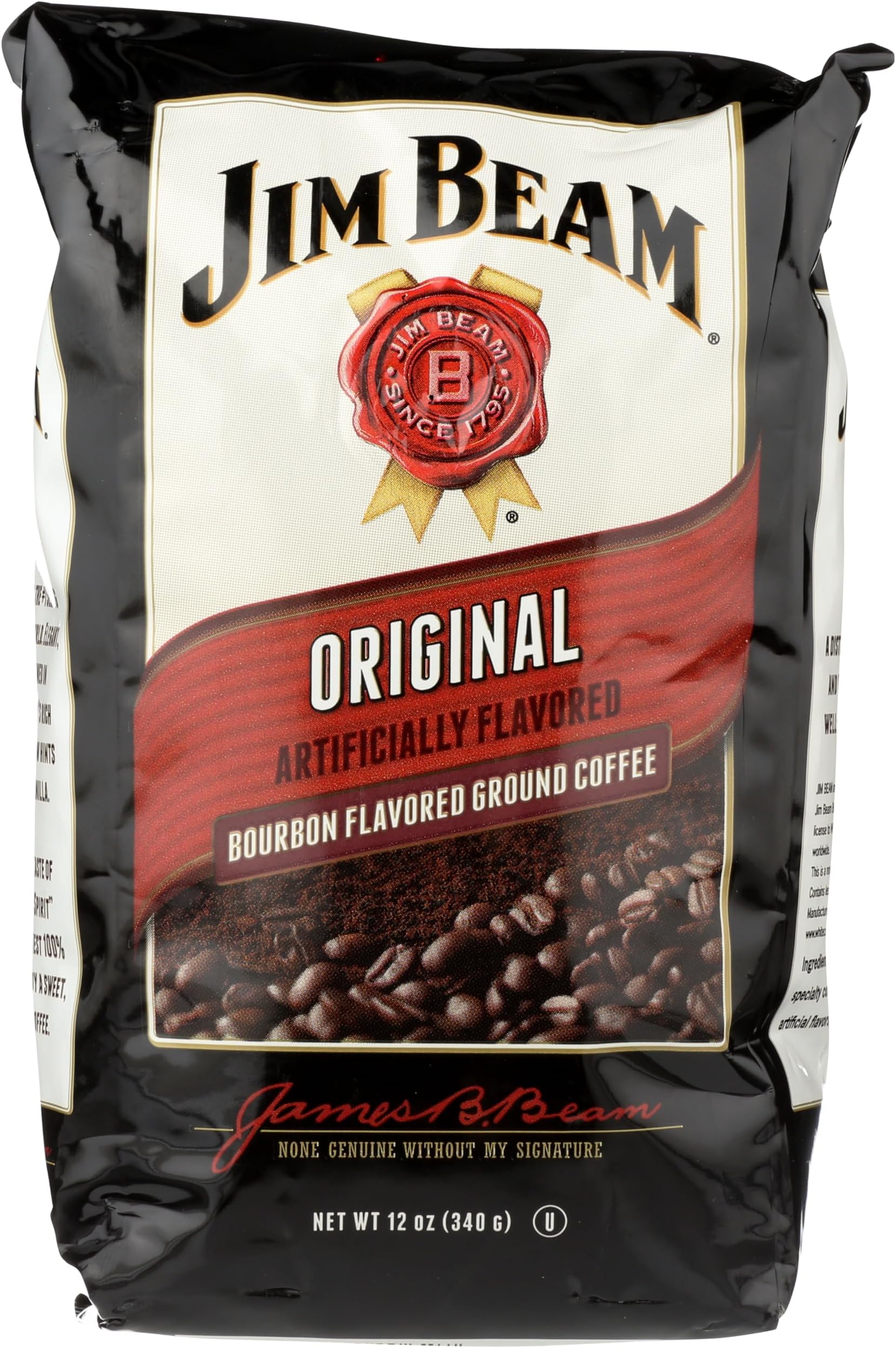 JIM BEAM ORIGINAL BOURBON FLAVORED GROUND COFFEE, 1 BAG (12 OZ)