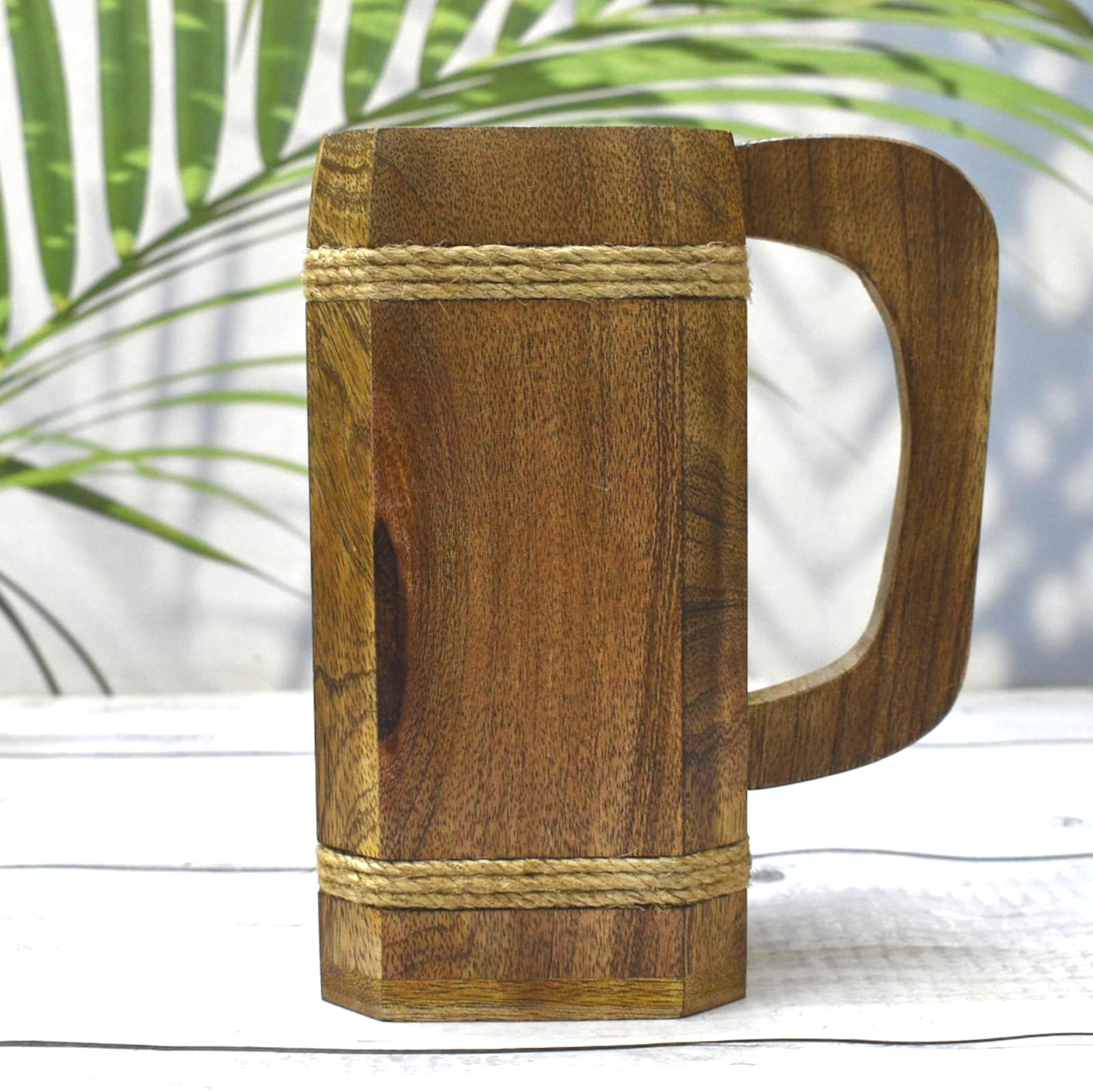 Taza de madera para cerveza de 20 oz para mantener la bebida fría en casa