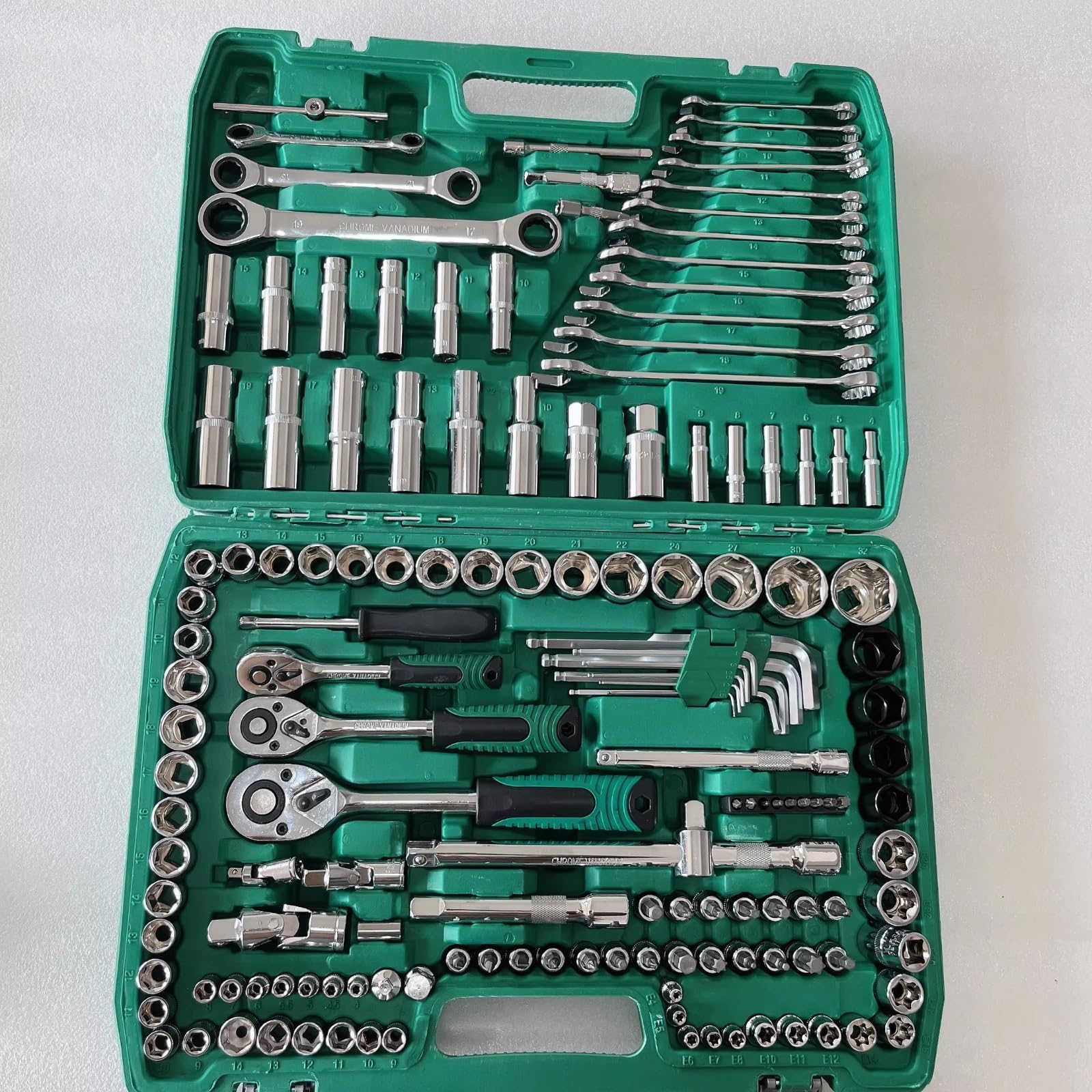 Maletín herramientas multiusos Kit Herramientas Mecánicas Reparación Automóviles Juego Llaves Tubo 1/4 "1/2" 3/8 "con Estuche Kit Para El Hogar Y El Coche 150 Uds.