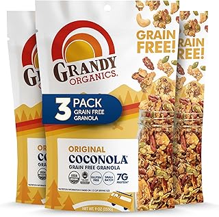 Grandy Organics Original Coconola Granola, Certified Organic Gluten Free...