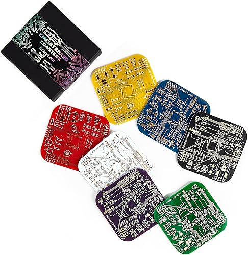 Posavasos para bebidas 7 colores para placa de circuito decoración de tapete PCB elefante blanco regalos para adultos mesa de café bar oficina