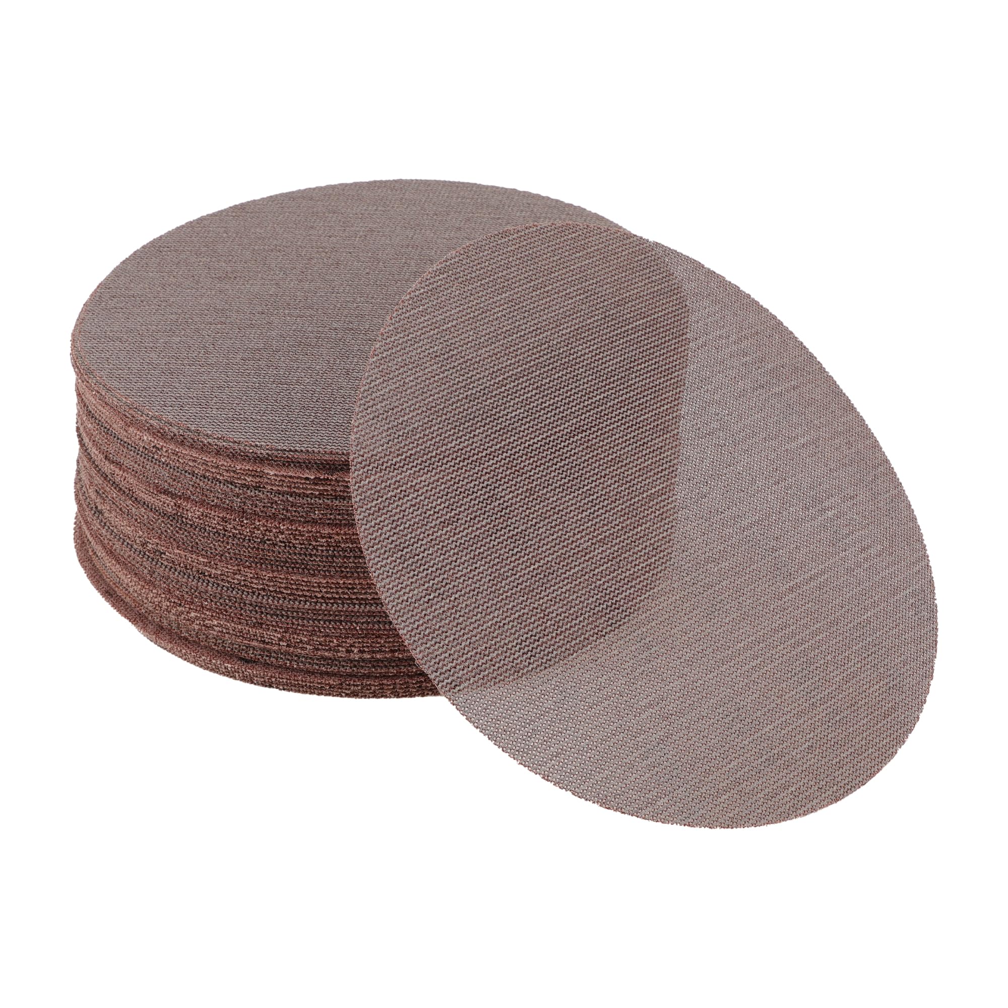 HEROFFIX 50 Pcs 9 Inch Abranet Sanding Mesh Anti-Clog Hook Loop Dust Free Net Sandpaper 100 Grit Brown Aluminum Oxide
