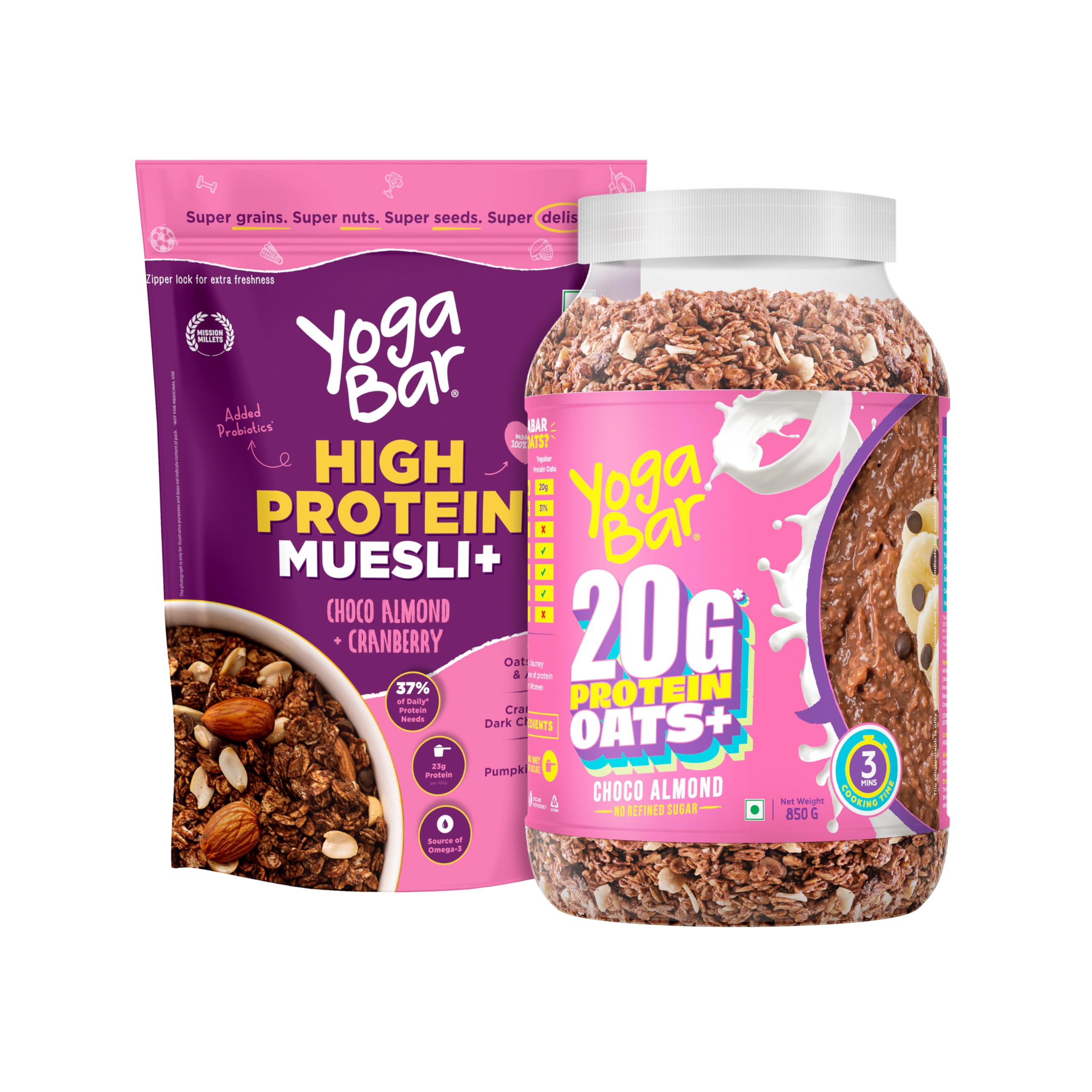 See full amazon price history chart for Yogabar High Protein Muesli - Choco Almond & Cranberry - 21g Protein Muesli with Premium Whey Protein Isolate 350g, and 1 High Protein Oats 850g | Choco Almond Oatmeal | High Fiber (Combo of 2) Yogabar High Protein Muesli - Choco Almond & Cranberry - 21g Protein Muesli with Premium Whey Protein Isolate 350g, and 1 High Protein Oats 850g | Choco Almond Oatmeal | High Fiber (Combo of 2) (B0BLJXMGQR) Amazon Price History, Amazon Price Tracker