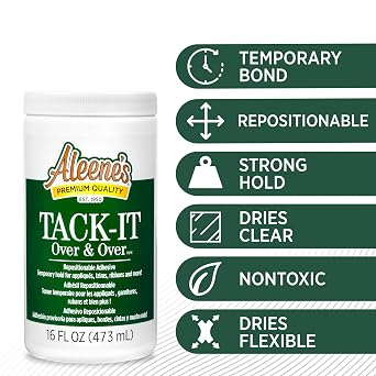 Aleene's Tack-It Over & Over Repositionable Adhesive 16 fl.oz.
