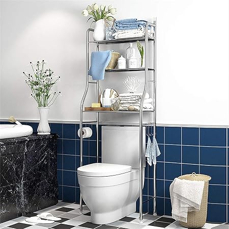 Amazon Doris トイレ収納 ラック スリム 幅60 可動棚 メラミン天板 組立式 ホワイトメープル マヒナ トイレ収納 オンライン通販