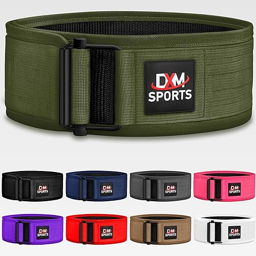 DXM SPORTS Cinturón de levantamiento de pesas con autobloqueo, para hombres y mujeres, gimnasio, entrenamiento de fuerza, levantamiento de pesas,