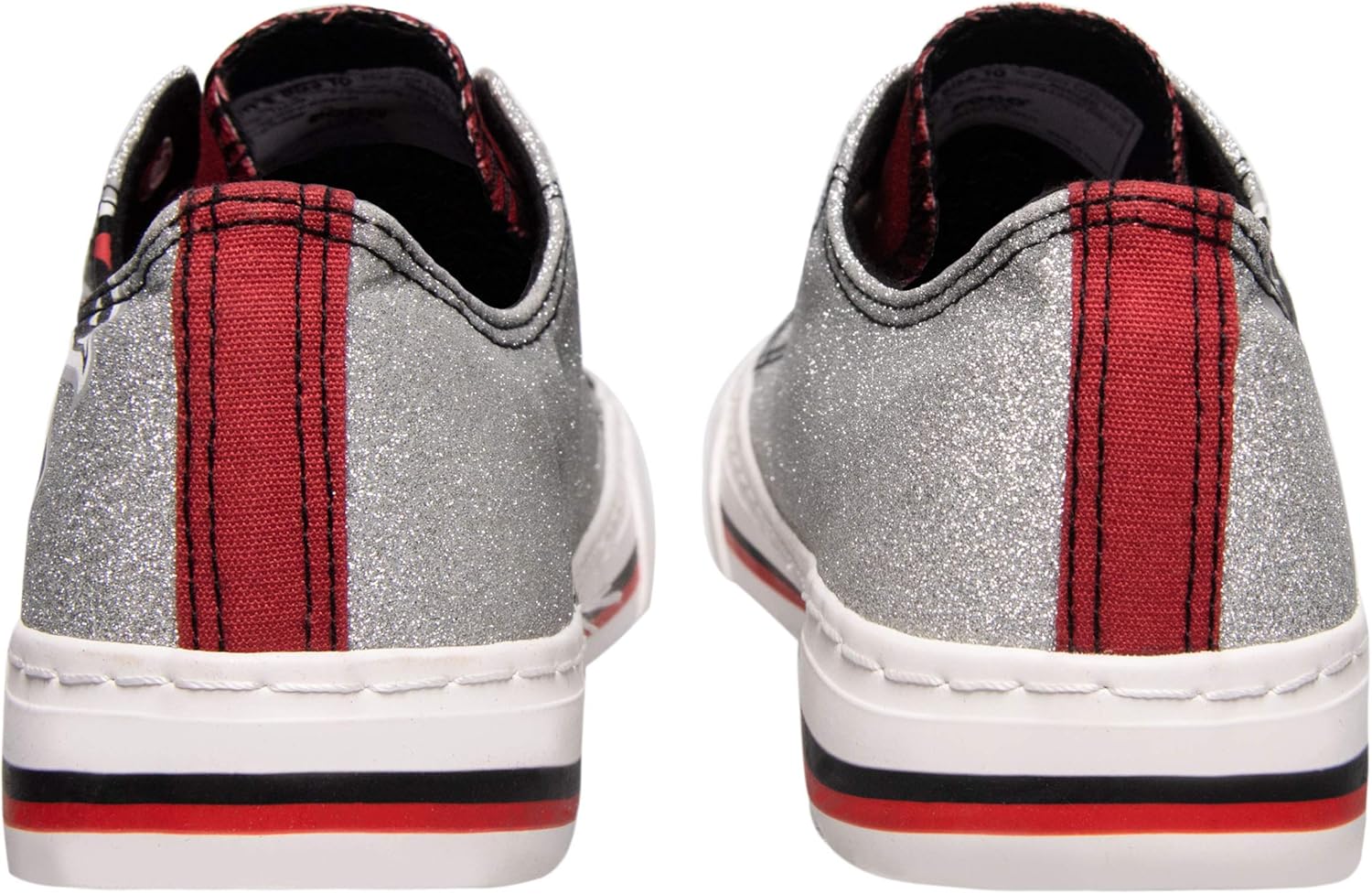 FOCO Atlanta Falcons NFL Womens Glitter Low Top Canvas Shoes - 8 - Image 3