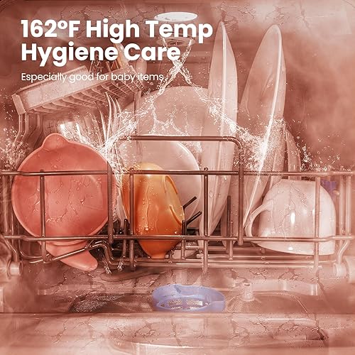 Miniatura 6 de COMFEE' Lavavajillas Portátil de Encimera con Tanque de Agua Integrado de 5L, No Necesita Conexión, 6 Programas, Rociado Dual de 360°, Función