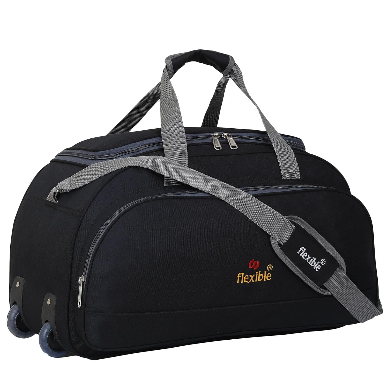 Flexible bags Duffel Bag Luggage with Wheels Waterproof | Black, 60L | Flexible bags Duffel Bag Luggage with Wheels Waterproof | Black, 60L |