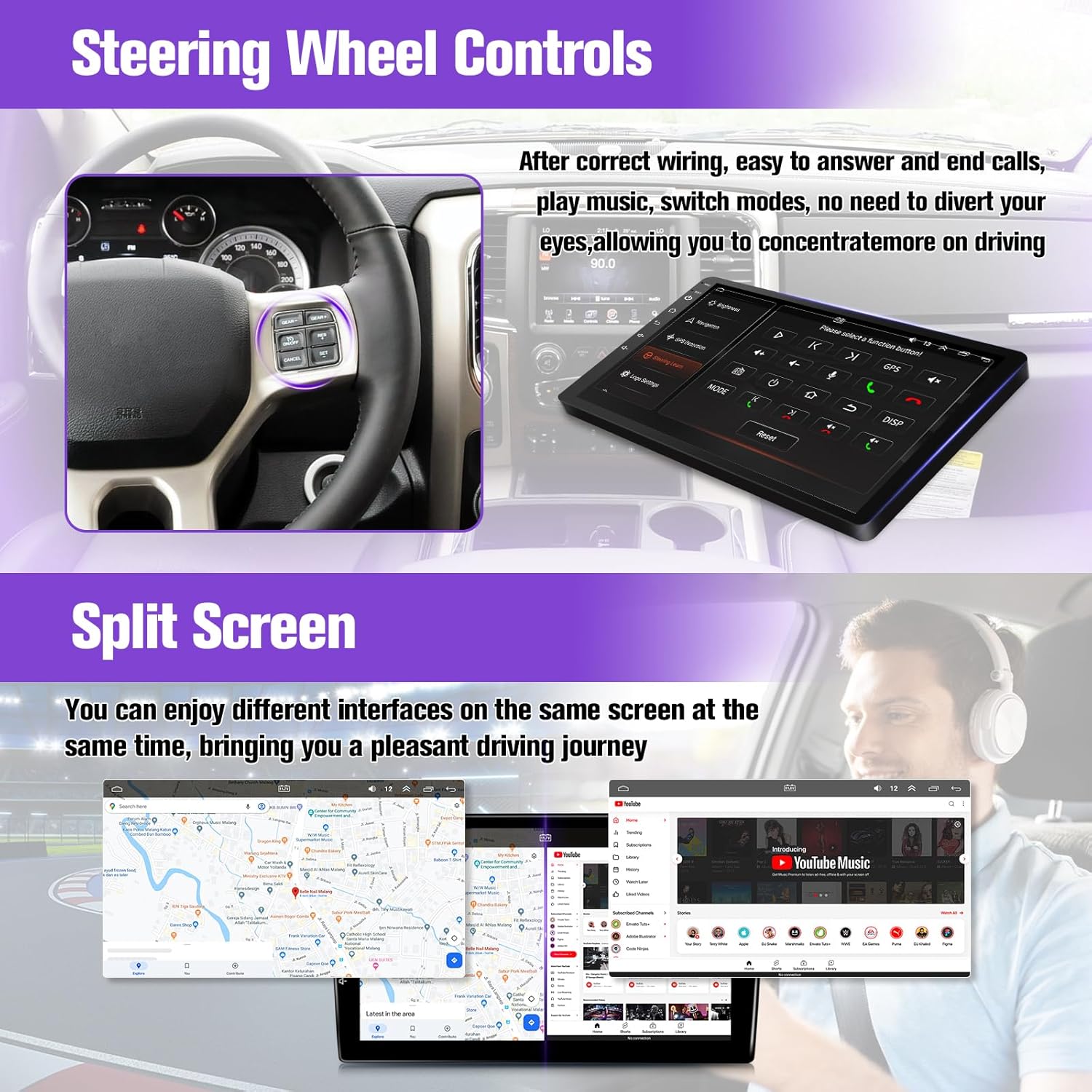 Leadfan Car Stereo for (JBL Version) Toyota Sienna 2004 2005 2006 2007 2008 2009 2010, 9 Inch Screen for Sienna, with Carplay Android Auto GPS FM Backup Camera 2G+32G