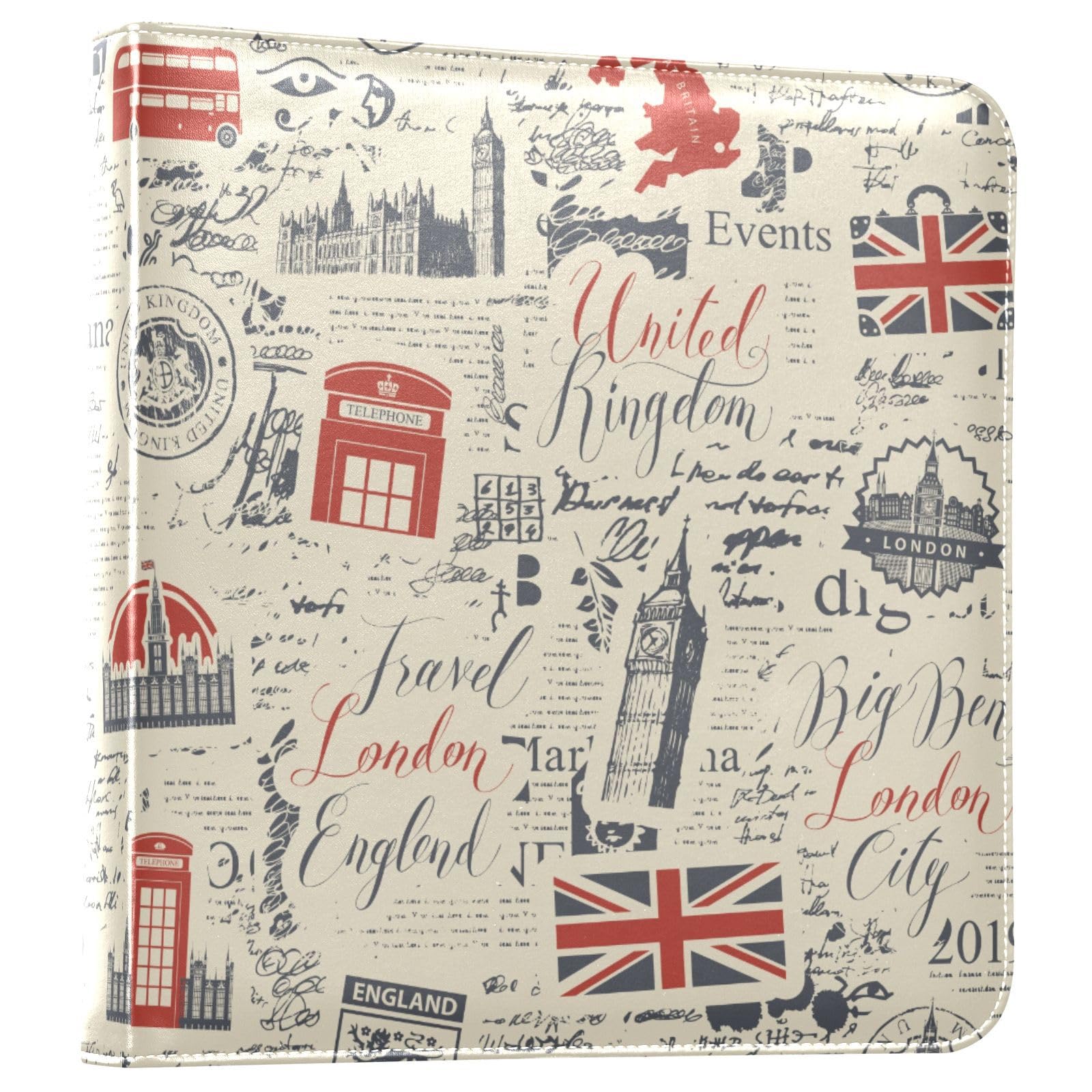 susiyo Photo Albums Self Adhesive DIY Scrapbook Album Uk London Theme Hardcover PU Leather Photo Book 40 Pages Scrap Book Album Memory Book for Family