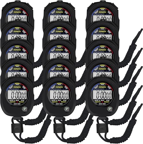 Cronómetro digital electrónico multifunción para deportes, pantalla grande con fecha y función de alarma, adecuado para entrenadores deportivos,