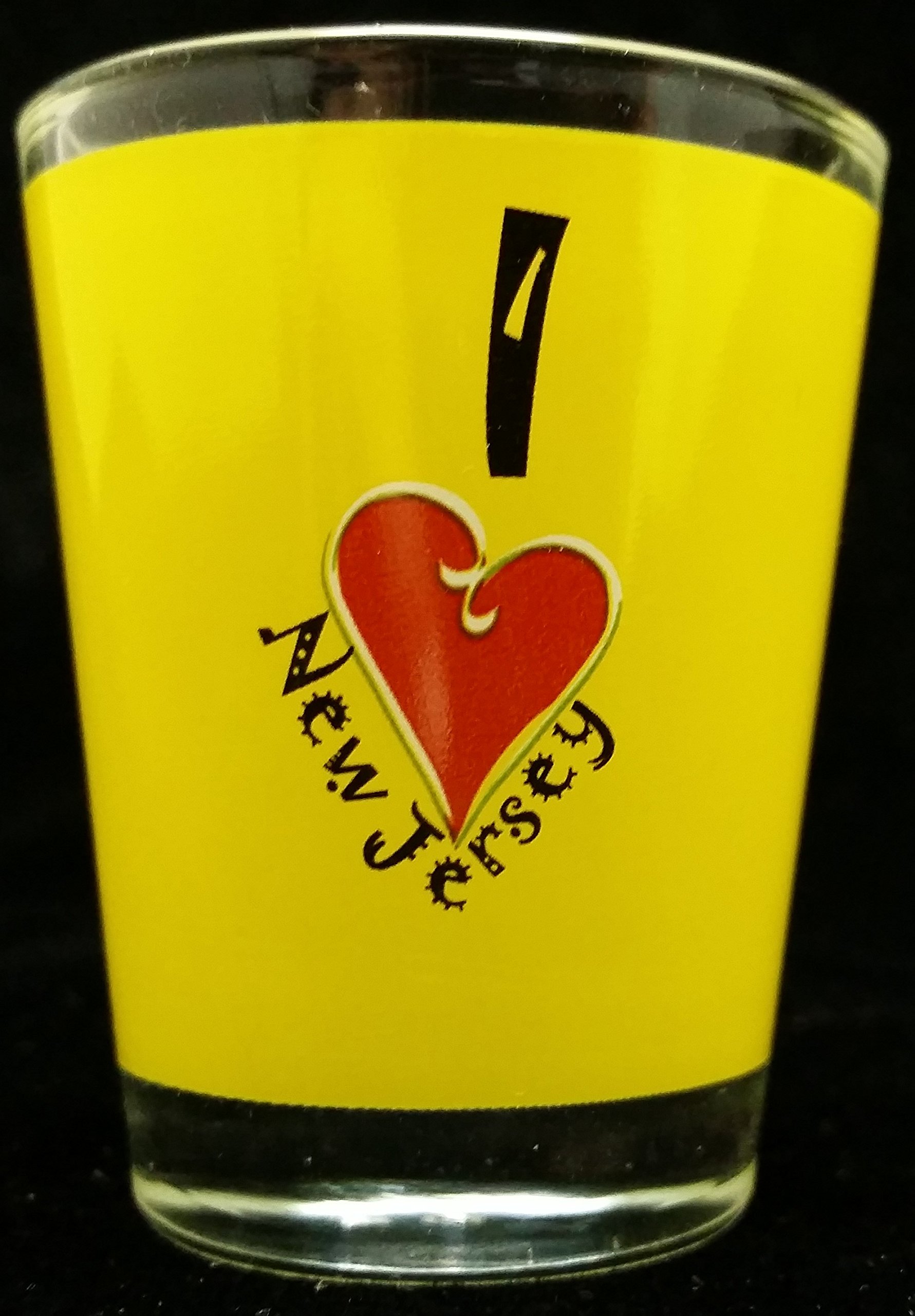 Funny Shot Glass "I Love New Jersey" Full wrap around printing