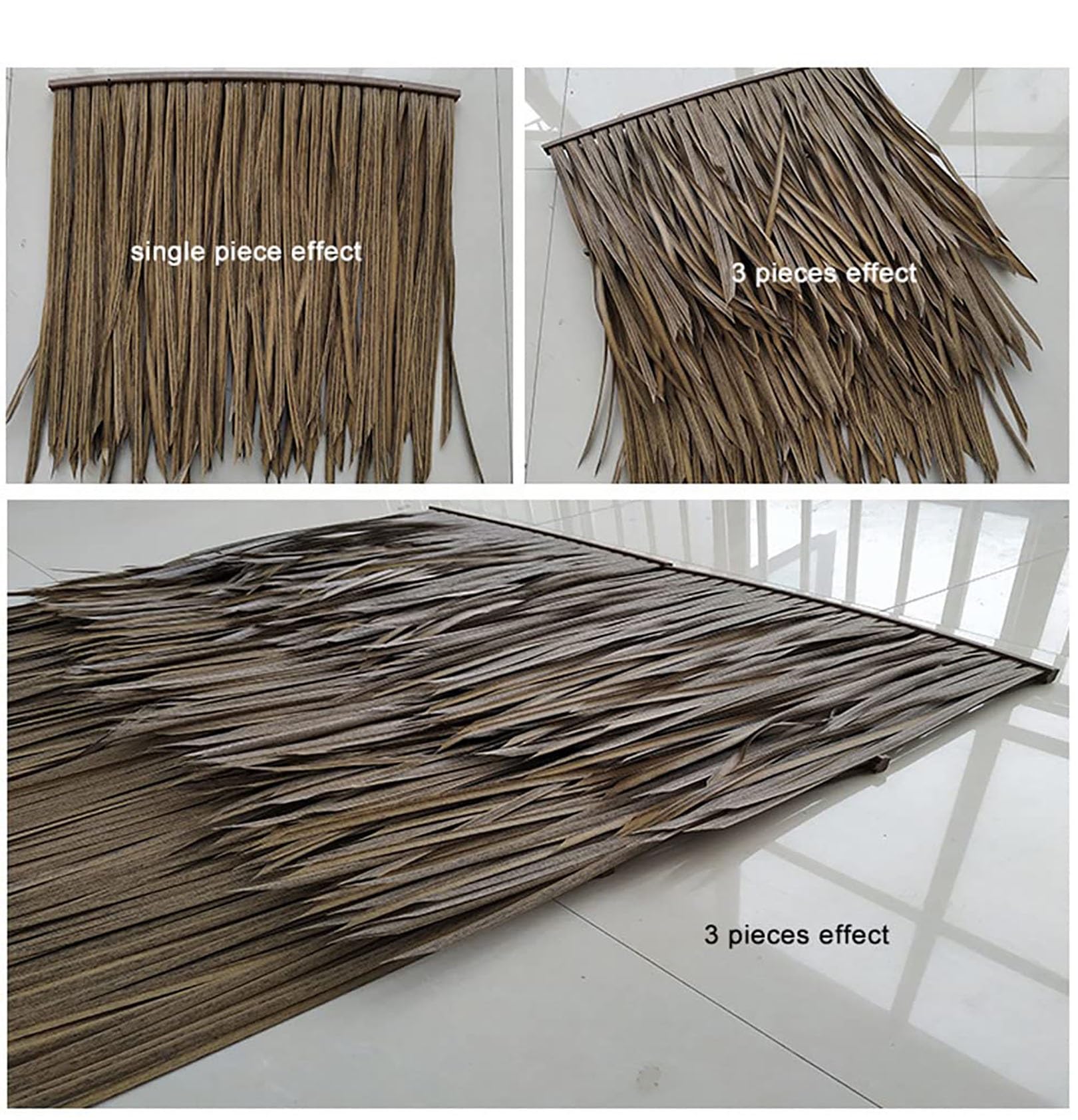 Tiki Słoma Dachowa Sztuczna Palma Słoma Rolki Dekoracja Domku Meksykański Styl do Ogrodu Patio Parasol Płot Dekoracja Imprezy(4 PCS)