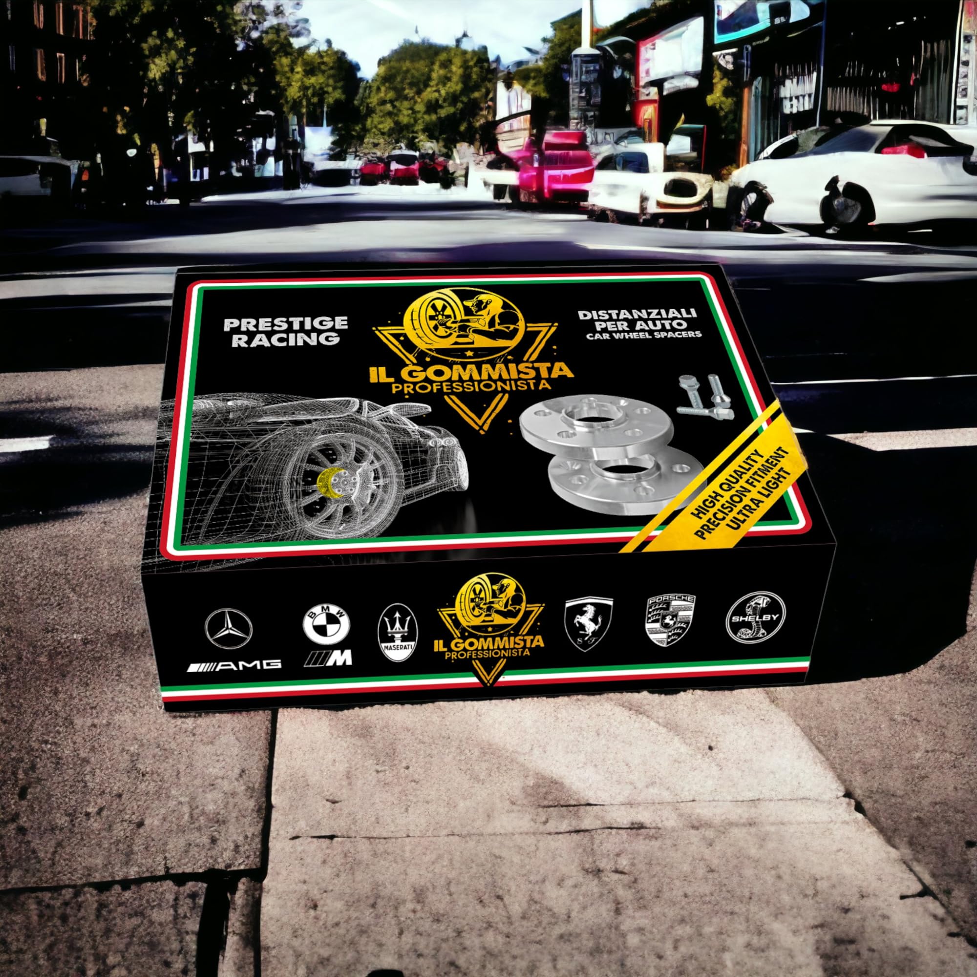 IGP Kit 4 Distanziali Ruote 16 + 20 mm Compatibili Con A3 S3 type Sportback 8V 8VA new 8YA 8P 8P1 8PA dal 2003 al 2024 + 20 bulloni in Acciaio