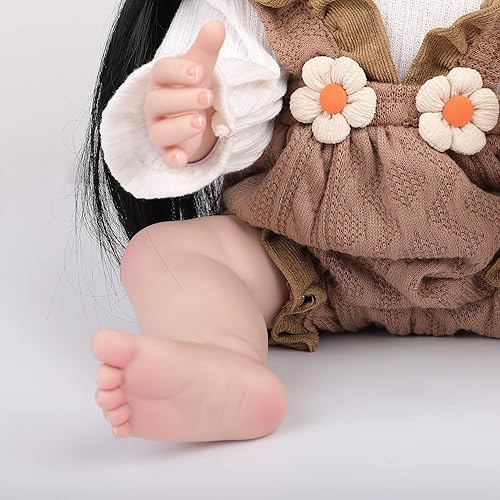 Miniatura 7 de Bsunoy Muñecas de bebé Reborn realistas, 22 pulgadas, sensación de bebé real, muñecas de bebé recién nacidas, adorables muñecas de bebé de la vida