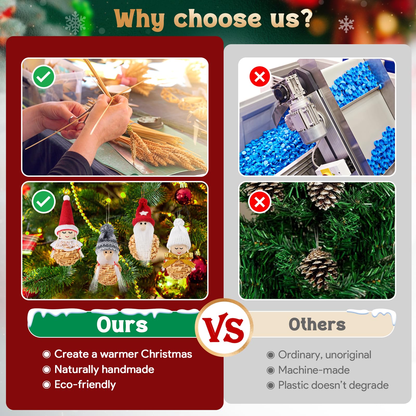 Calendario Adviento Gnomos Navideños 2026, 24 Piezas Adornos Árbol Navidad Originales
