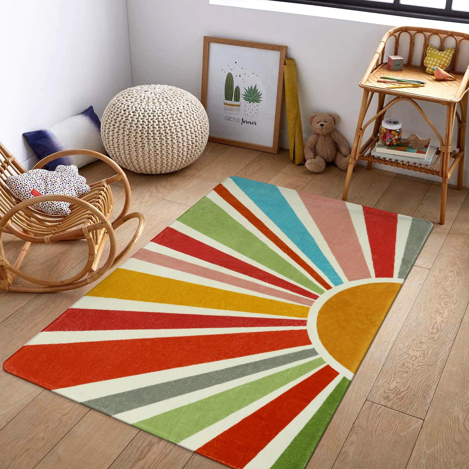 Sunshine Rug Amazon.com: STARUIA Boho Washable Rug 3'x5' Rug Kids Area Rug for ...