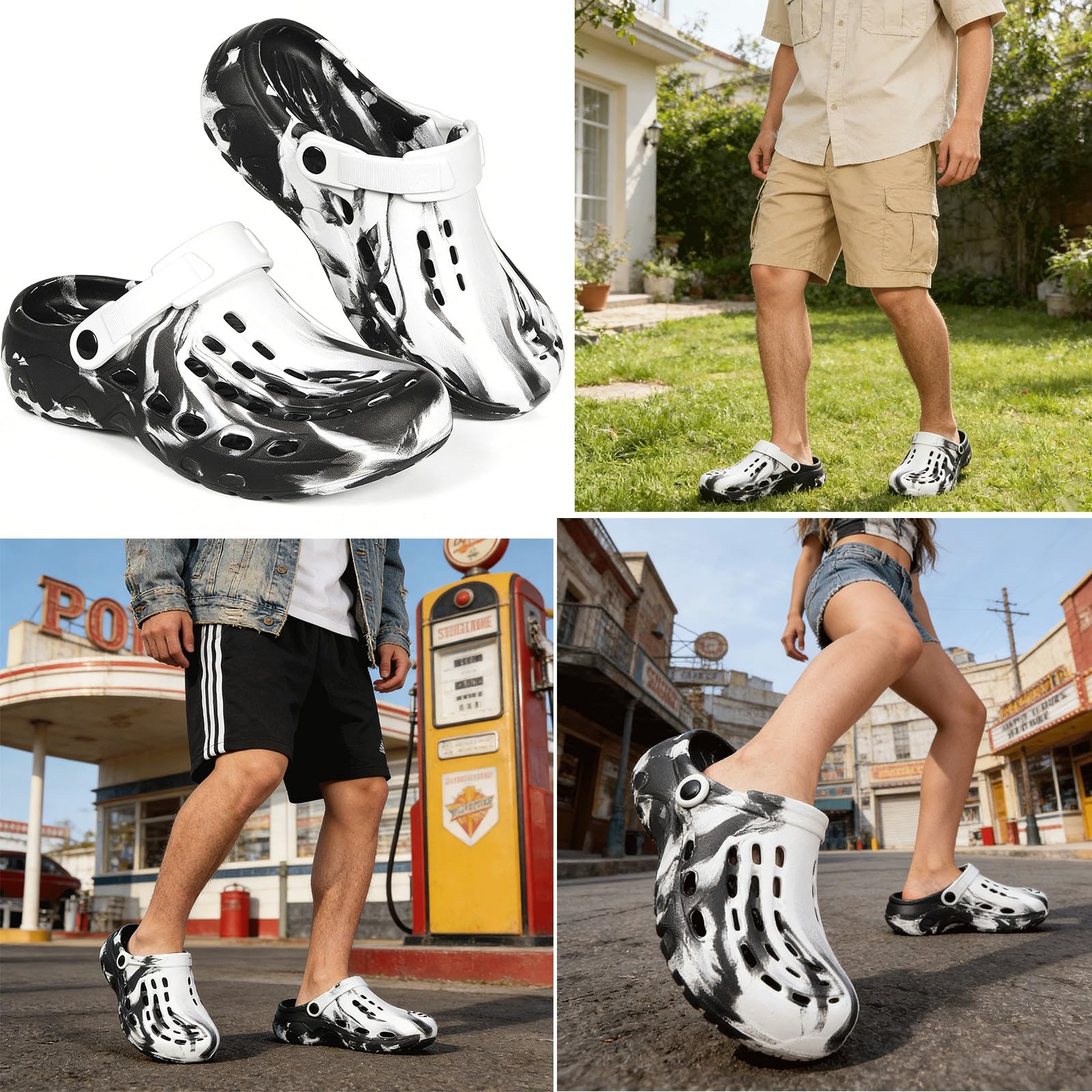 Gaatpot Mules et Sabots Homme Femme Chaussons D'Été Légères
