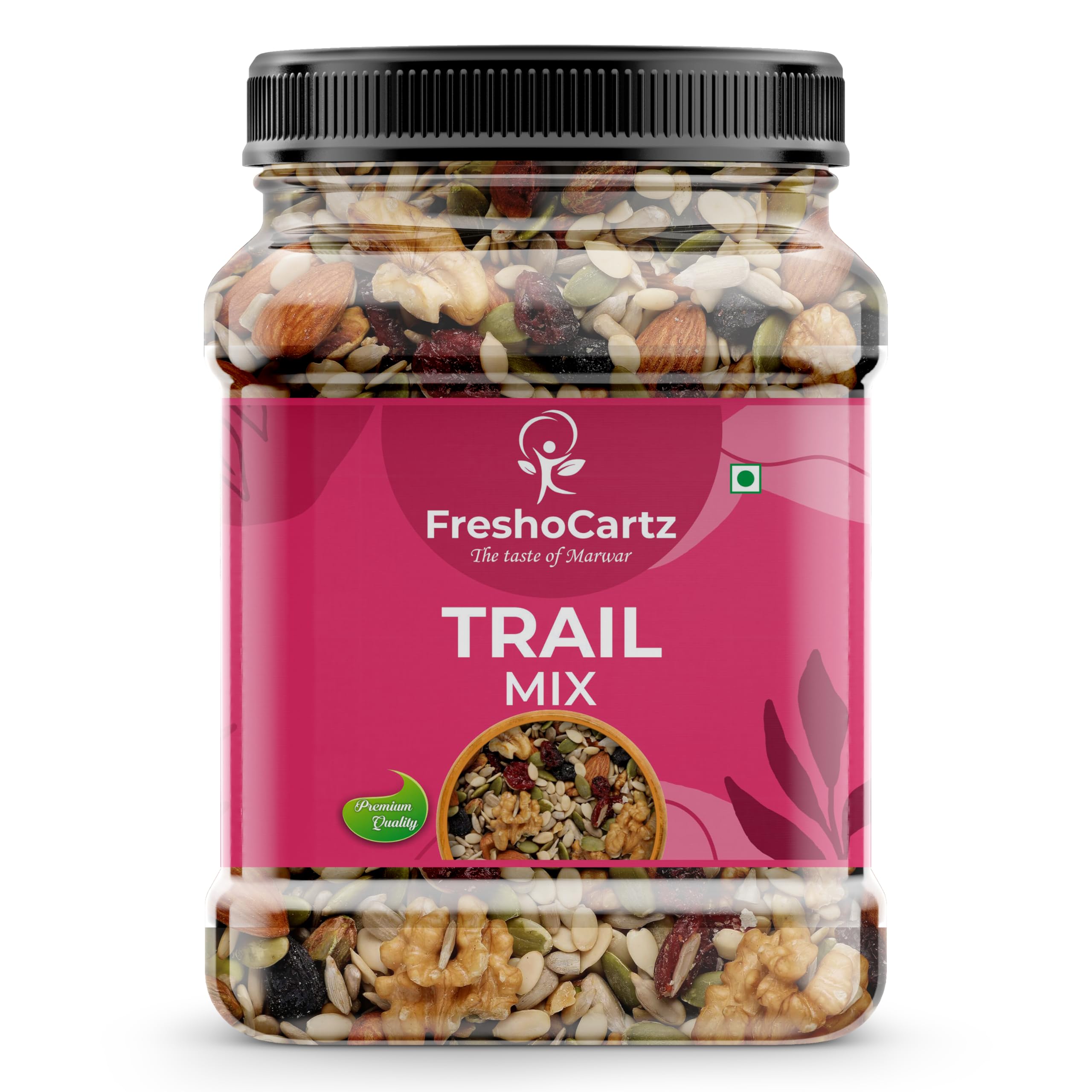FreshoCartz Healthy Trail Mix | Dry Fruits, Seeds and Berries Mix | Protein Rich Nutmix | Healthy Nutmix | 6+ Dry Fruits, 4+ Seeds and Berries Mixed - jar Pack (Trail Mix, 1kg (Pack of 1))-picture-13