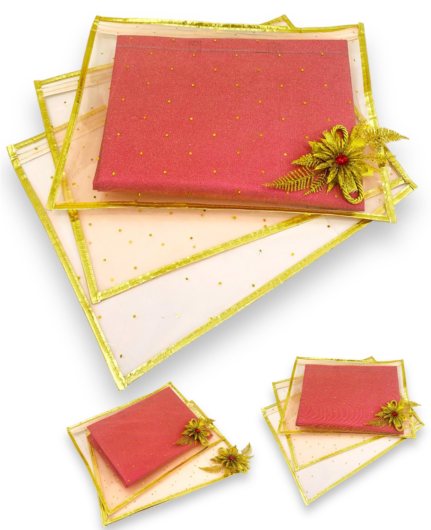 RAAHII wedding gifting 5 piece Saree/Suit Packing Sari Cover/Saree Bag Organizer for Wardrobe Storage (Peach) (B0CLJF9JJV) Amazon Price History, Amazon Price Tracker