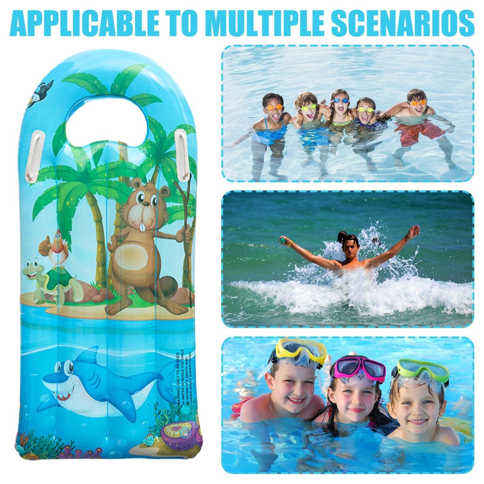 Planche Flottante De Surf Gonflable Avec Poignées - Bodyboard Fun Pour Piscine Et Plage D'Été
