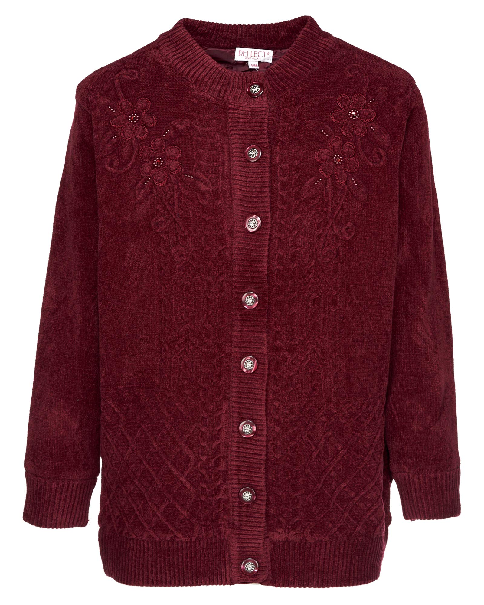 WDIRARA Women’s Button-Down Cardigan – Bow Embroidery Chunky Knit Sweater For Fall - View #5