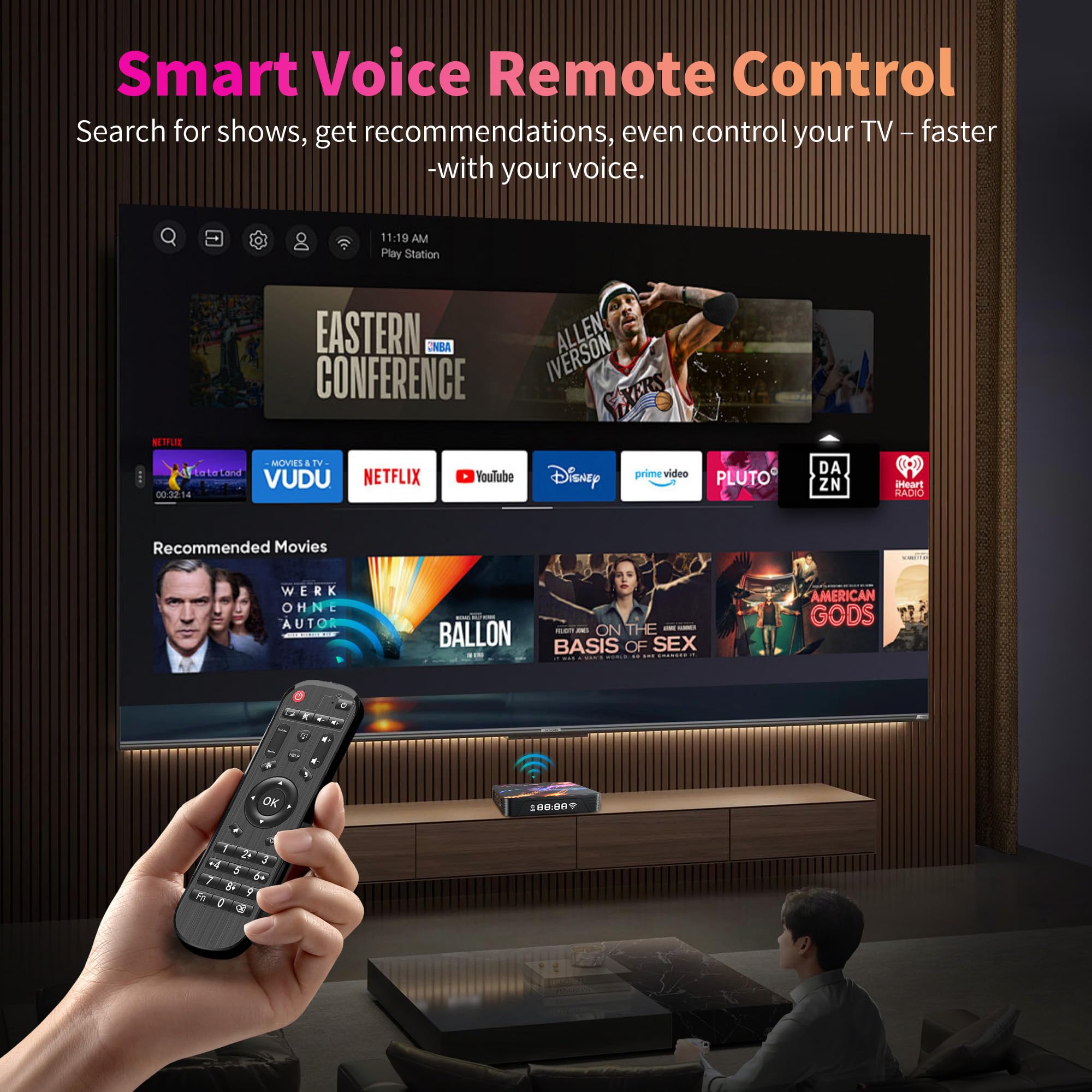 Android TV Box 14.0, Android Box, 4GB RAM, 128GB ROM, RK3528 Quad-Core 64bit Cortex-A53, 2026 TV Box Support 4K 2.4G /5G Dual Band WiFi Ethernet 10/100MUSB 3.0/2.0 Smart Box
