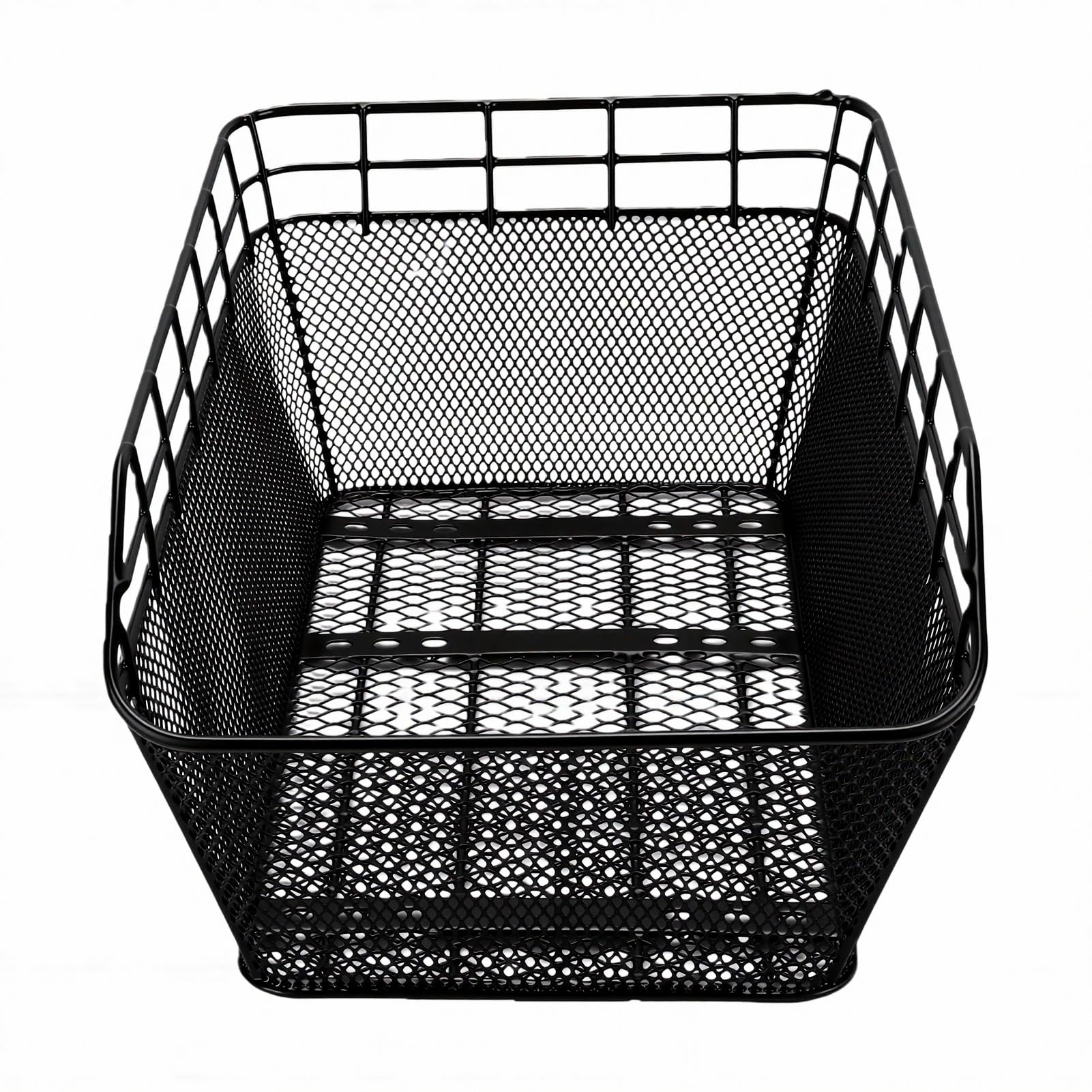 Cocoarm Tylny Kosz na Rower Metalowy Kosz do Przechowywania o Dużej Pojemności 44 X 31 X 20 Cm z osłoną Siatka Możliwość Montażu Bez Użycia Narzędzi dla Osób Dojeżdżających do Pracy Sklepy Spożywcze