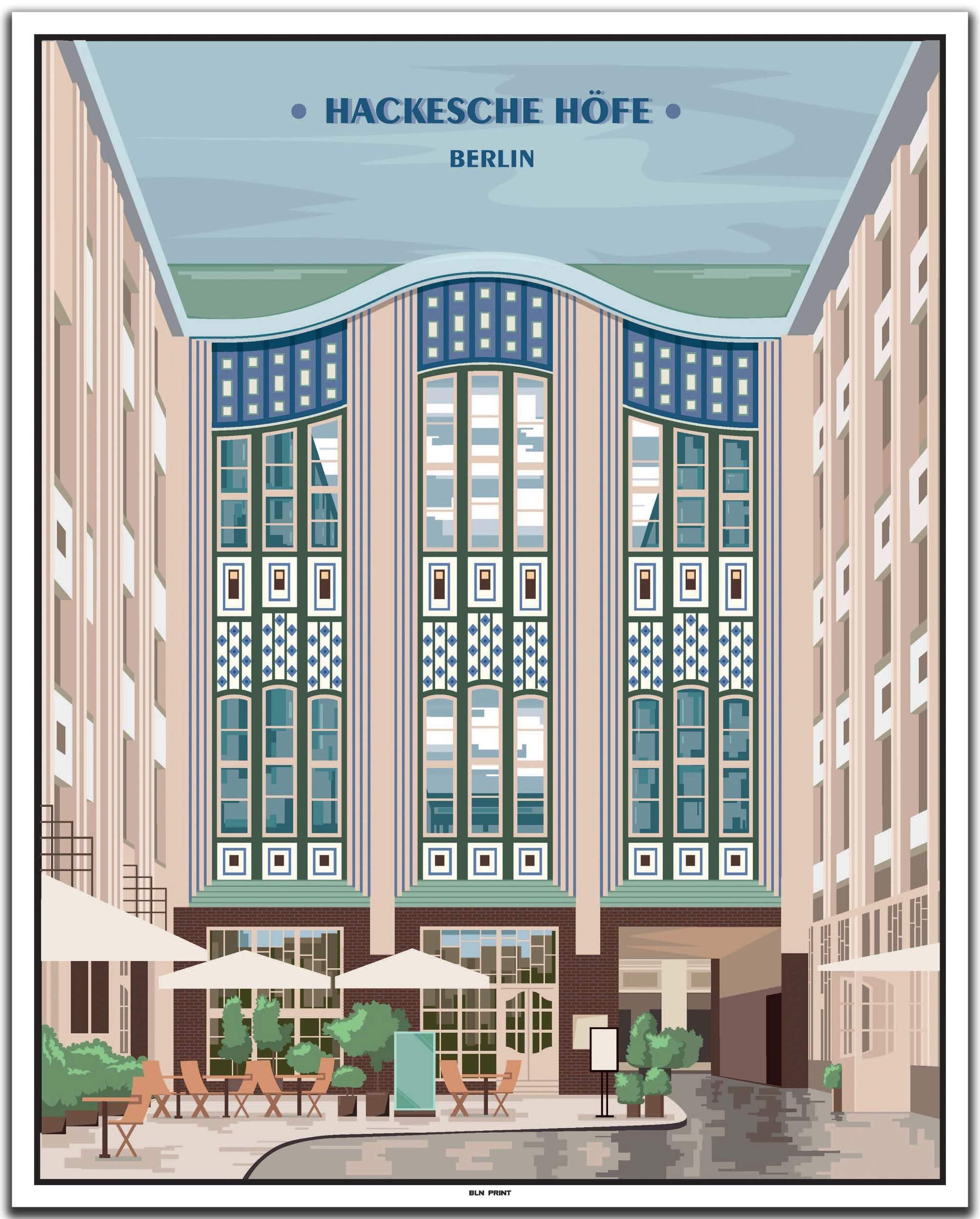BLN PRINT Środek: motyki (4) - plakat podróżny w stylu vintage