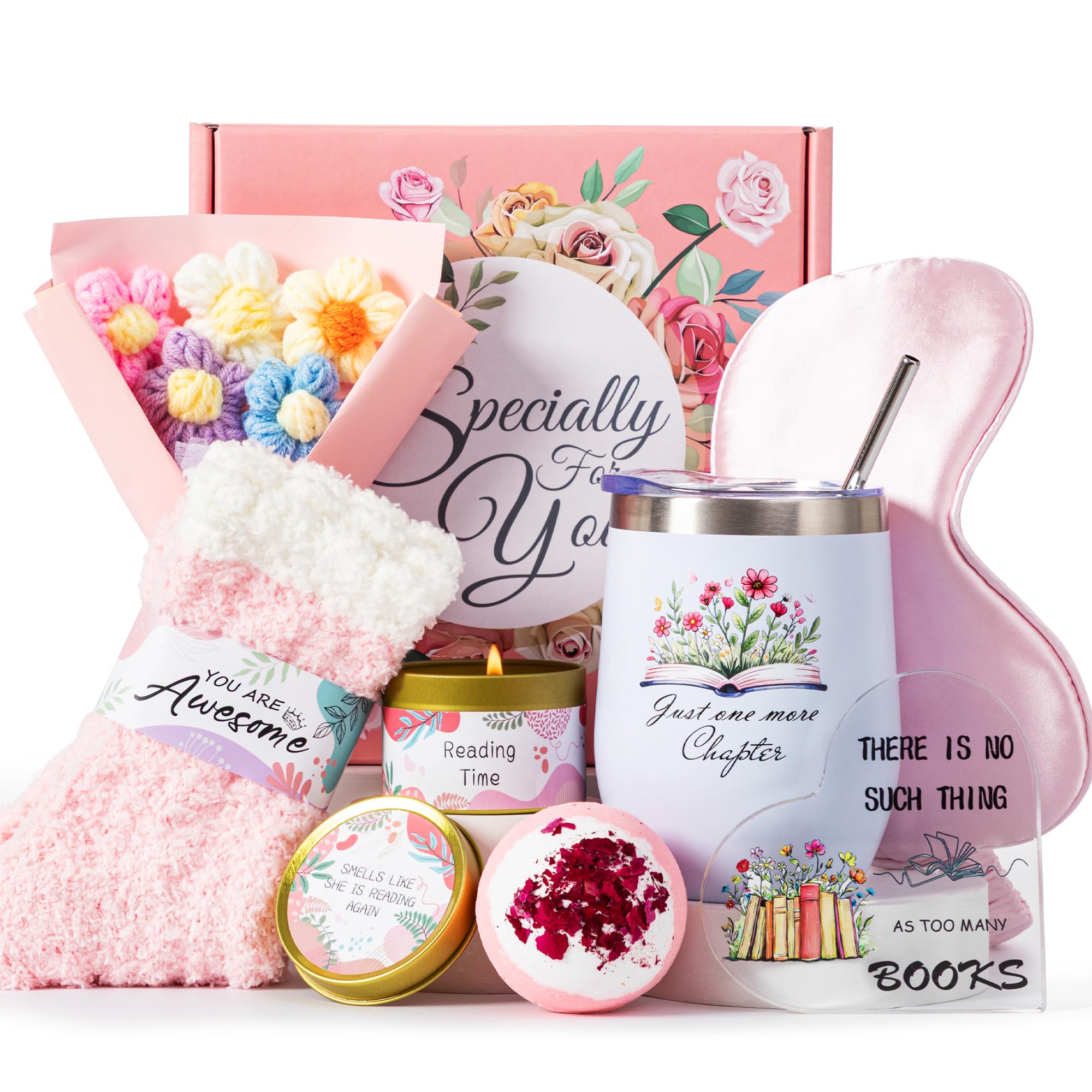 Book Lover Gifts for Women,Bookish Gifts for Readers Book Accessories for Reading Lovers Books Club Gift for Reader Cool Bookish Themed Items Set Bookworm Stuff Presents for Librarian, Girls,Friends