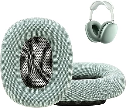 Replacement Ear Cushions for AirPods Max 1 Over-Ear Headphones,Mesh Fabric Covered Earpads with Memory Foam and Magnet Green