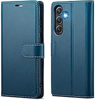 Vista 11 de Funda tipo cartera para Samsung Galaxy S23 FE con bloqueo RFID, soporte para tarjetas de crédito, de piel sintética, función atril, funda protectora