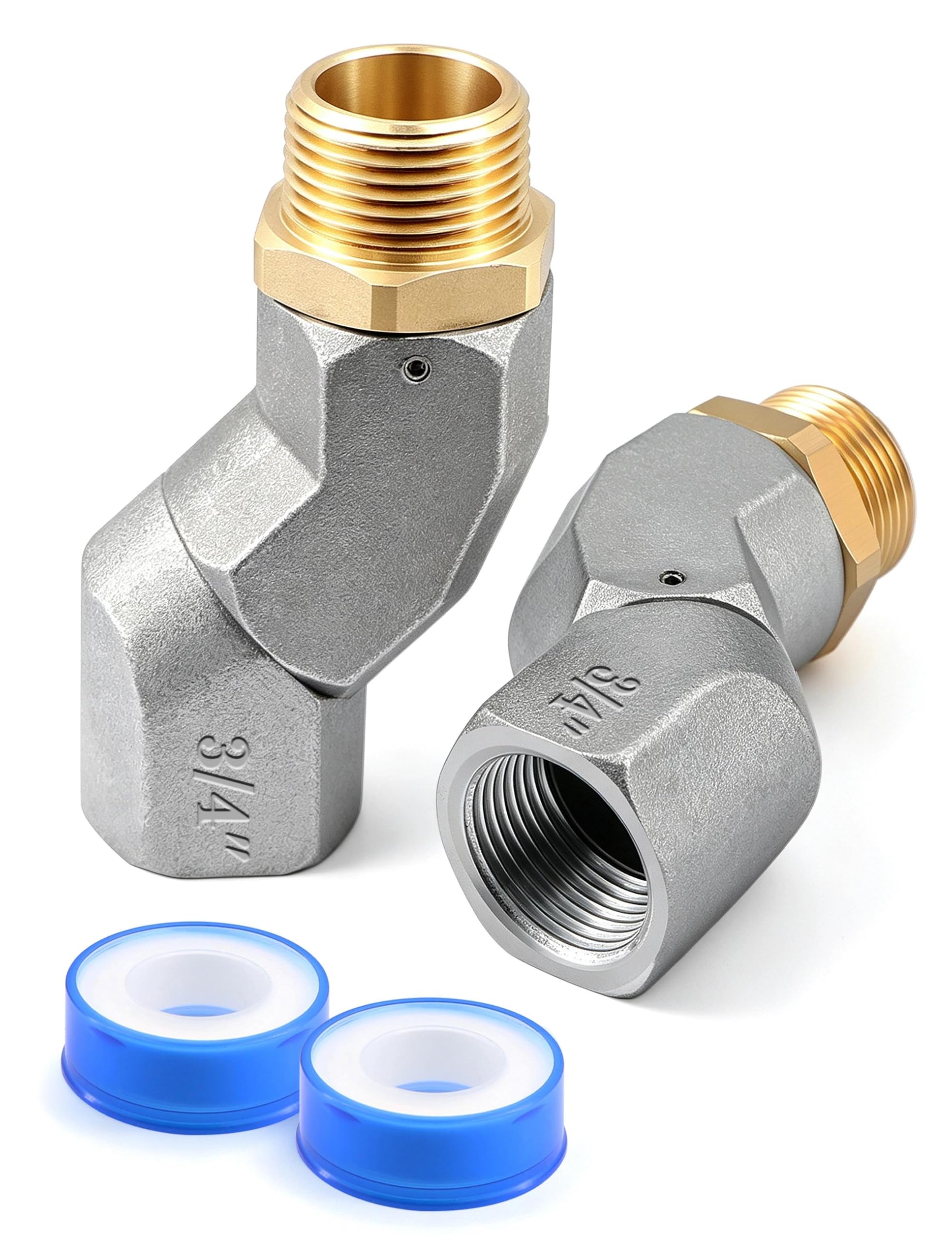 2PCS 3/4 inch NPT Fuel Swivel Connector for Diesel Gas Hose