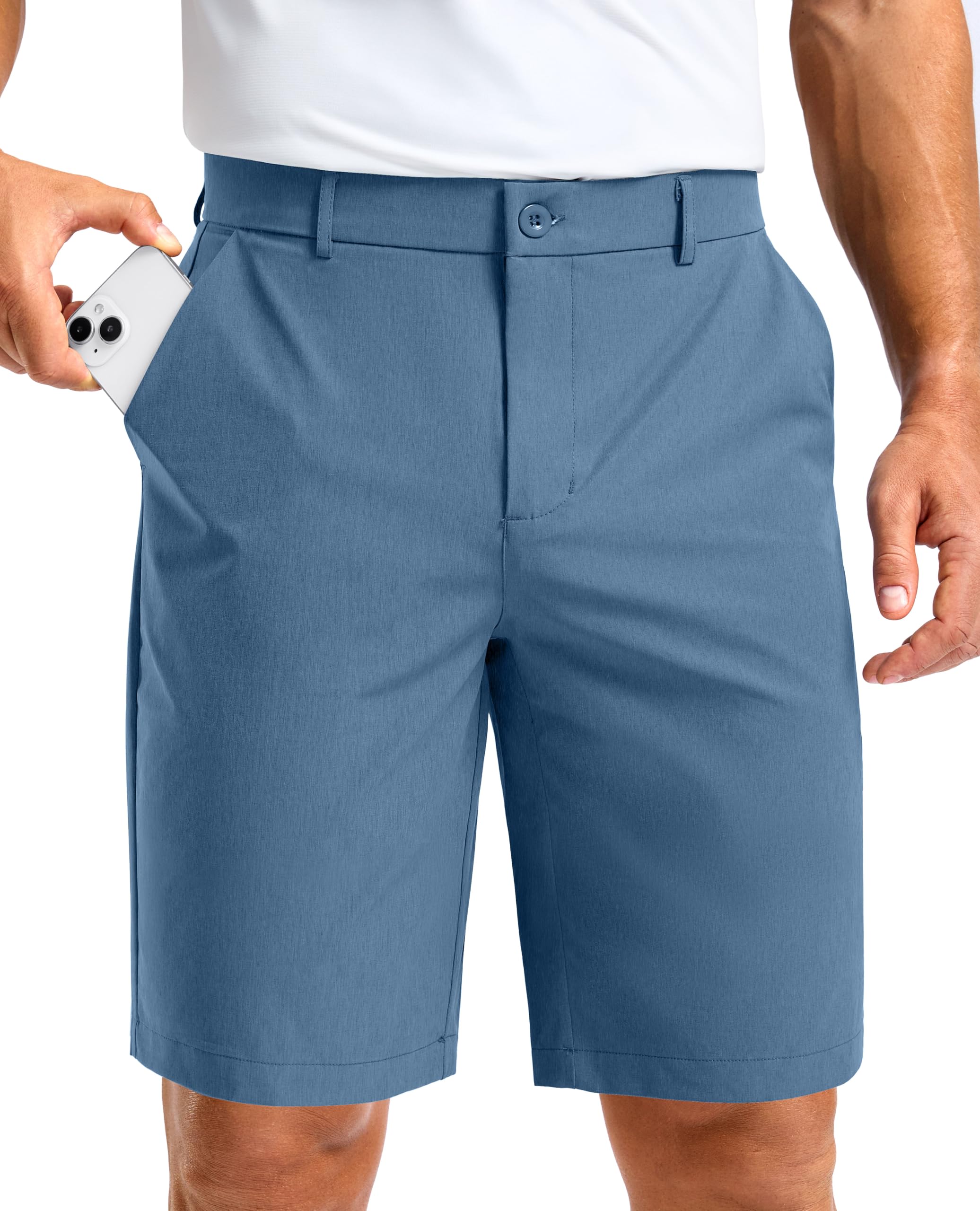 Soothfeel Men's Casual Shorts 5/7/9 Inch Golf Dress Shorts with 4 Pockets