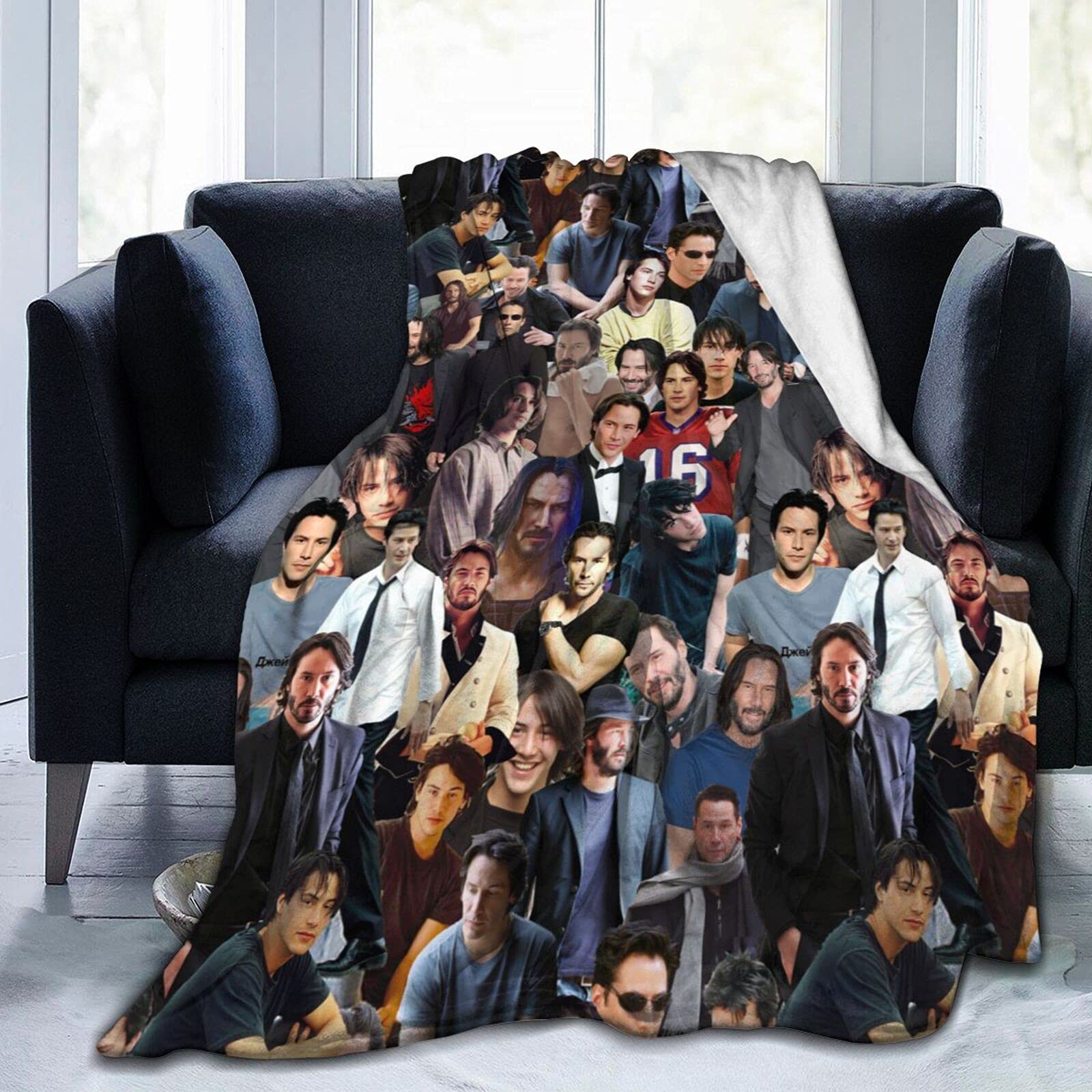 Sponsored Ad - Gadimen Keanu Reeves Throw Blanket, Super Soft Lightweight Flannel Fleece Blankets for Bed Couch Sofa, All ...
