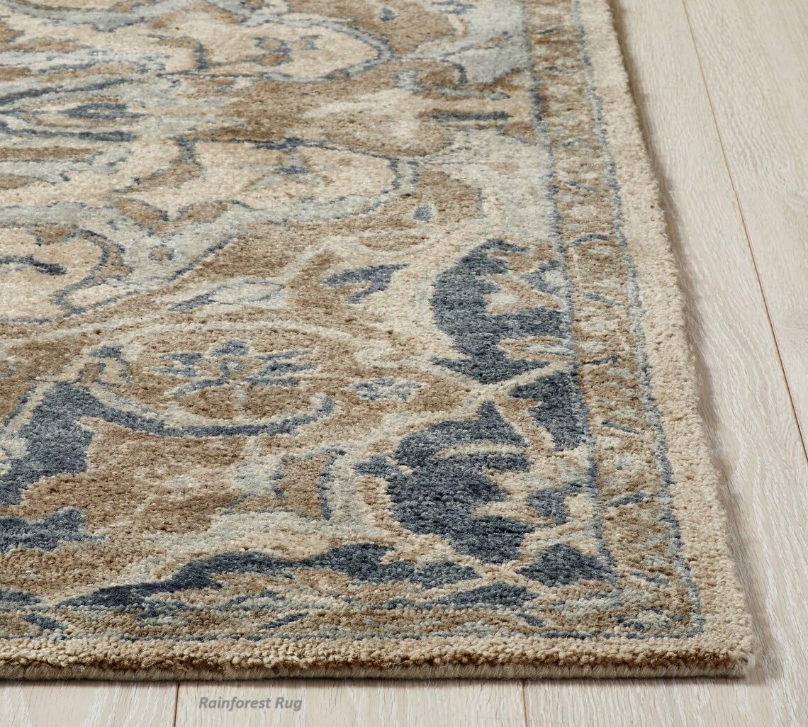 Hand Tufted - Traditional Persian Design with Handmade Twist - DurableThick Floor Carpet for Living Room Dining Room or Bedroom Kids Room Decor (9x12 Feet)