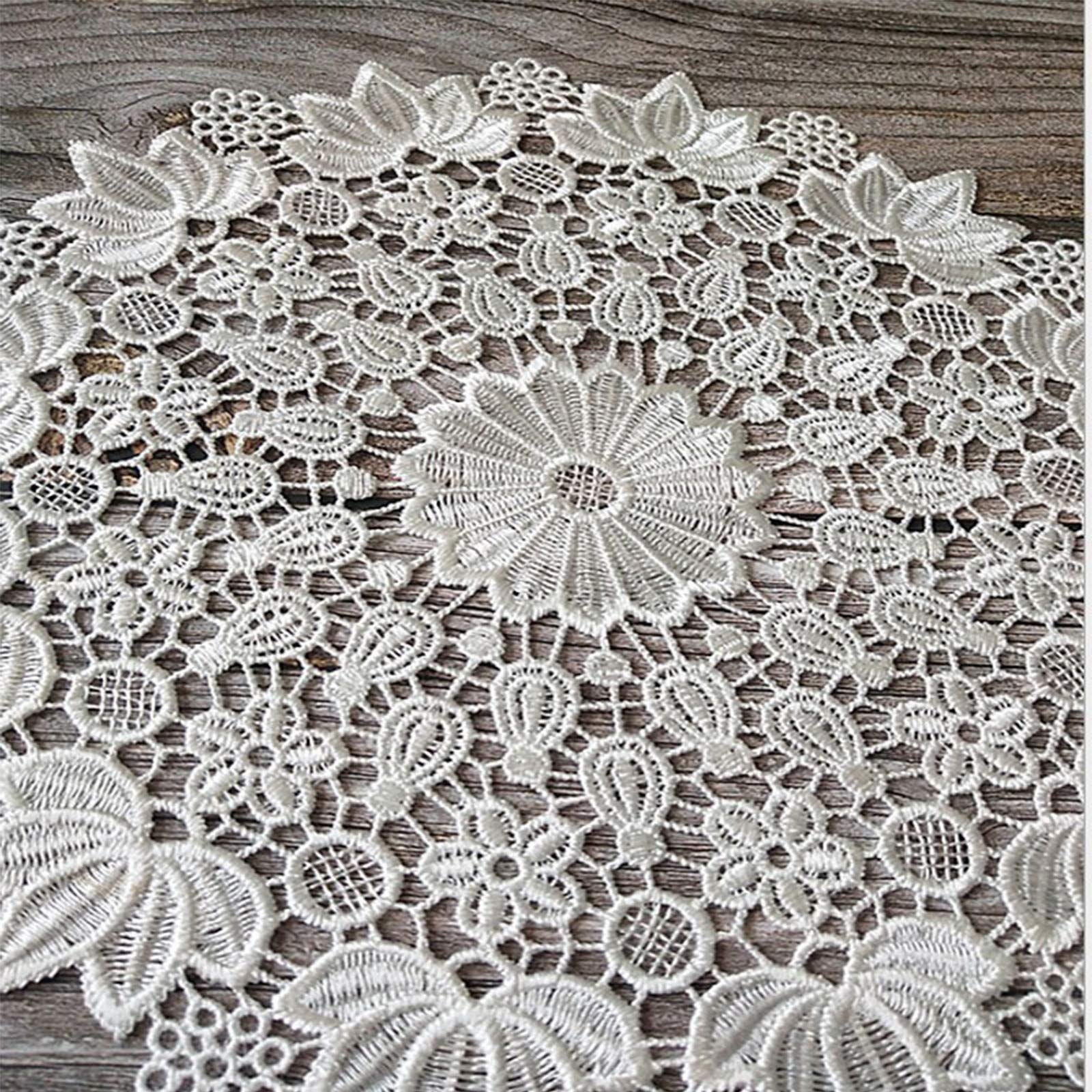 Set De Table Rond Napperon Rond En Dentelle Noire Plateau De