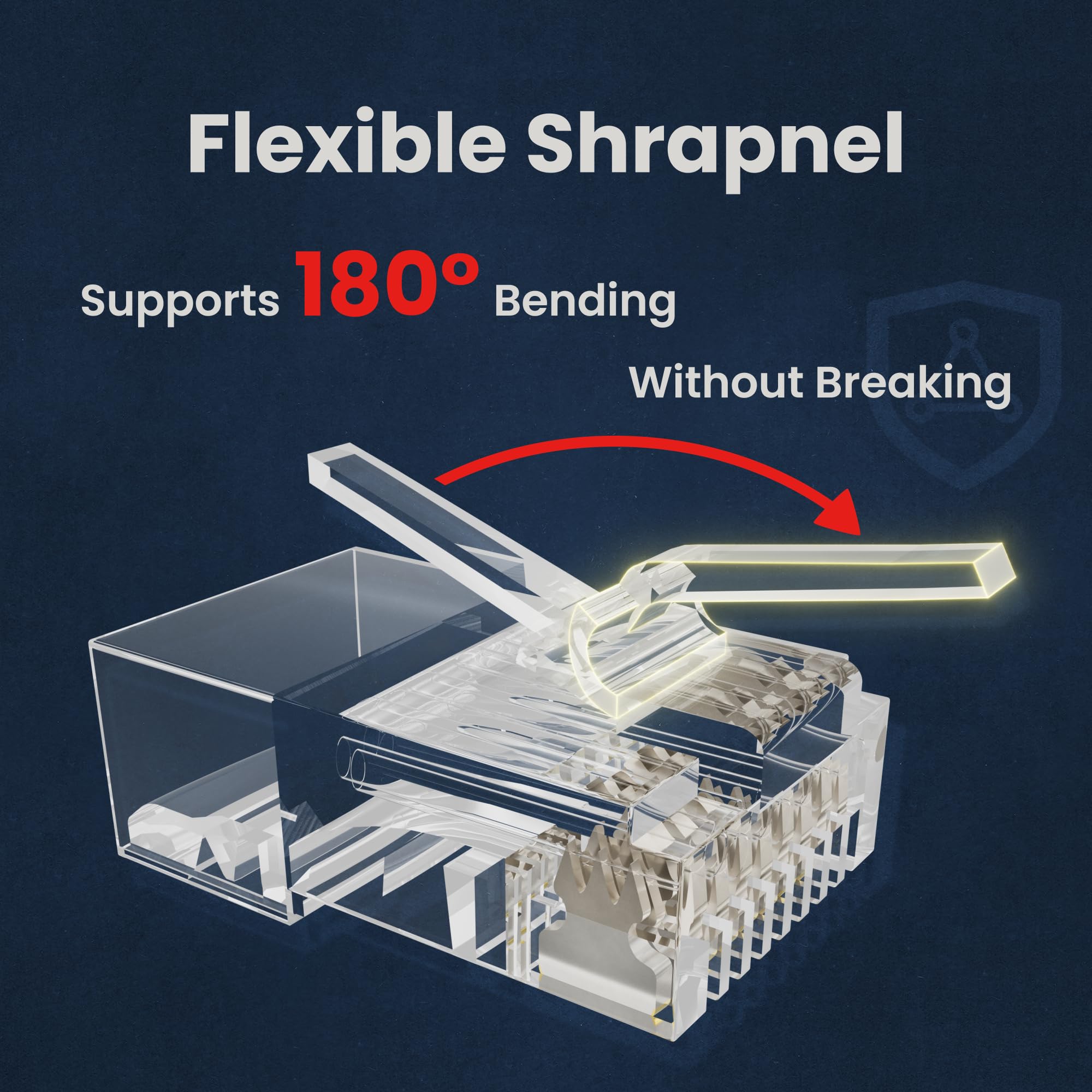 CableGeeker Lot de 100 + 100 connecteurs RJ45 – 100 prises Cat6 et 100 embouts anti-traction (transparents), fiches à sertir Ethernet standard, extrémités plaquées or pour câble Ethernet Cat5/Cat5e