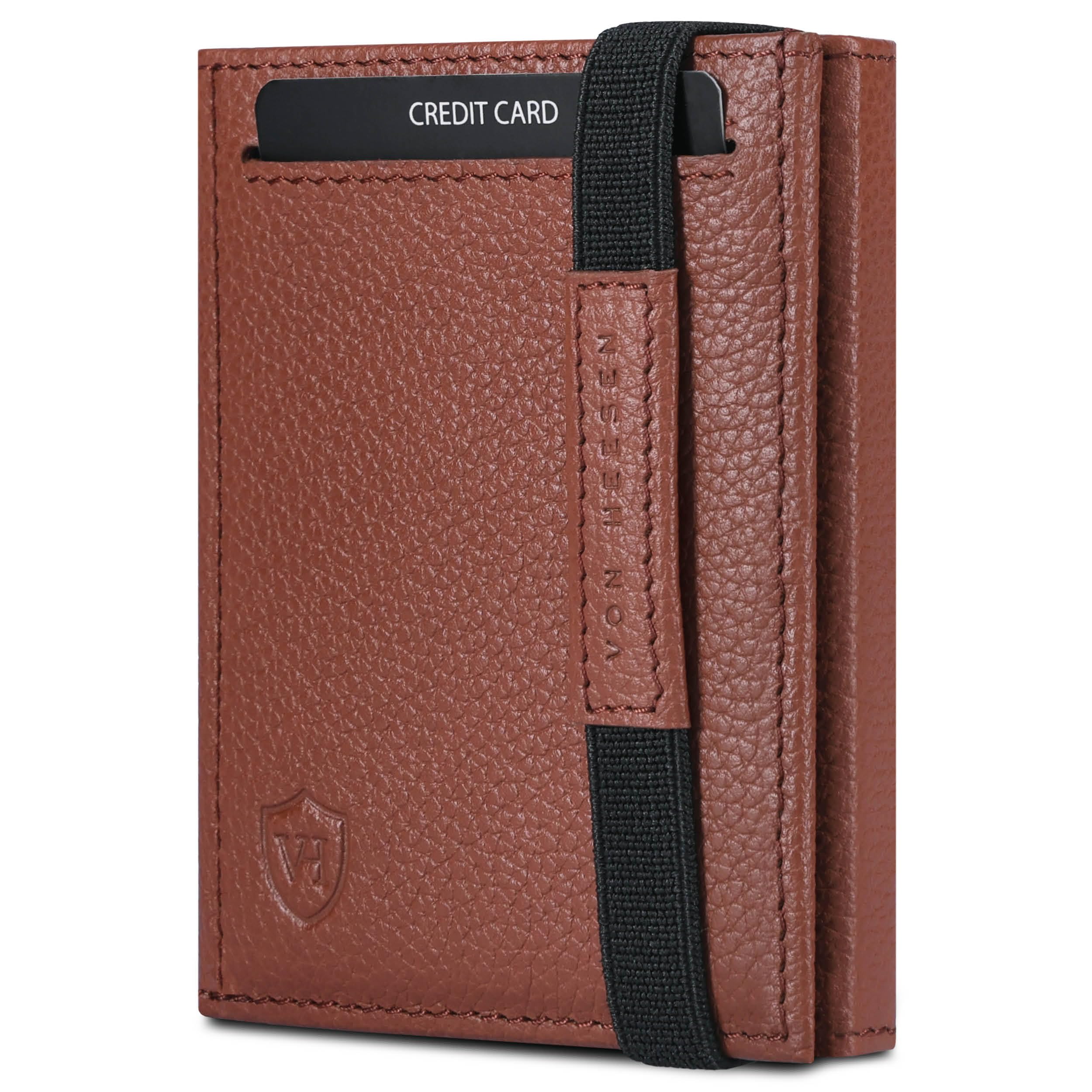 VON HEESEN Slim Wallet mit RFID-Schutz - Mini Geldbörse Herren & Damen klein - Kreditkartenetui Kartenetui - Geldbeutel Portmonee Portemonnaie