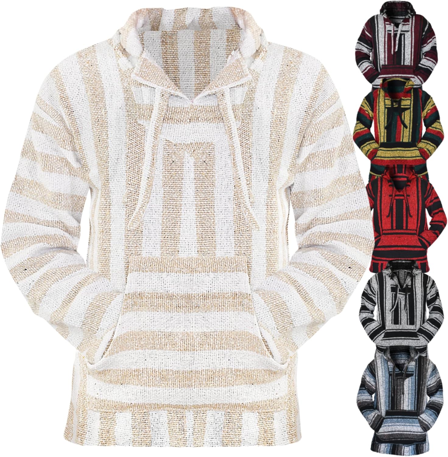 Mexican Baja Hoodie – Classic Drug Rug Pullover Sweater | Baja Hoodie for Men & Women | Mens & Plus Size Options Available