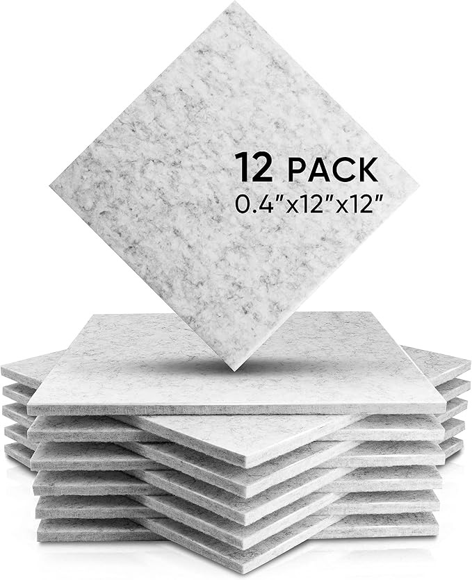 Fstop Labs Acoustic Foam Panels, 12" X 12" X 0.4" Acoustic