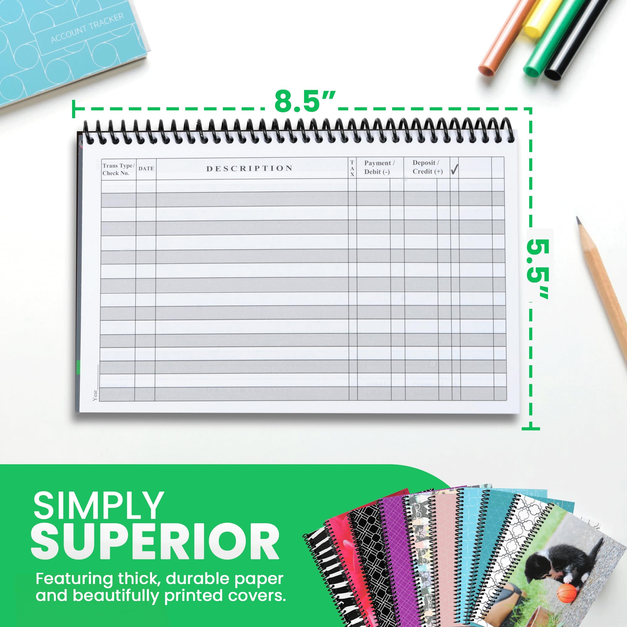 The Superior Check - Libreta para registro de transacciones bancarias