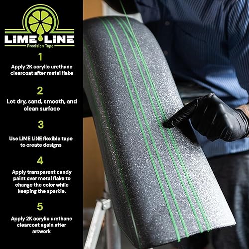 Miniatura 3 de LiME LiNE Cinta adhesiva de rayas automotrices Fineline de 18"