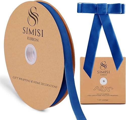 Miniatura 75 de Cinta de terciopelo rosa de 5/8 pulgadas, 25 yardas para árbol de Navidad, envoltura de regalos, ramo de flores, decoraciones de corona, fabricación