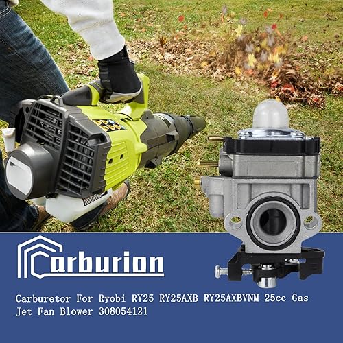 Miniatura 2 de 308054121 RY25AXB Carburador compatible con para Ryobi RY25 RY25AXB RY25AXBVNM 25cc ventilador de chorro de gas con filtro de aire kit de bujía