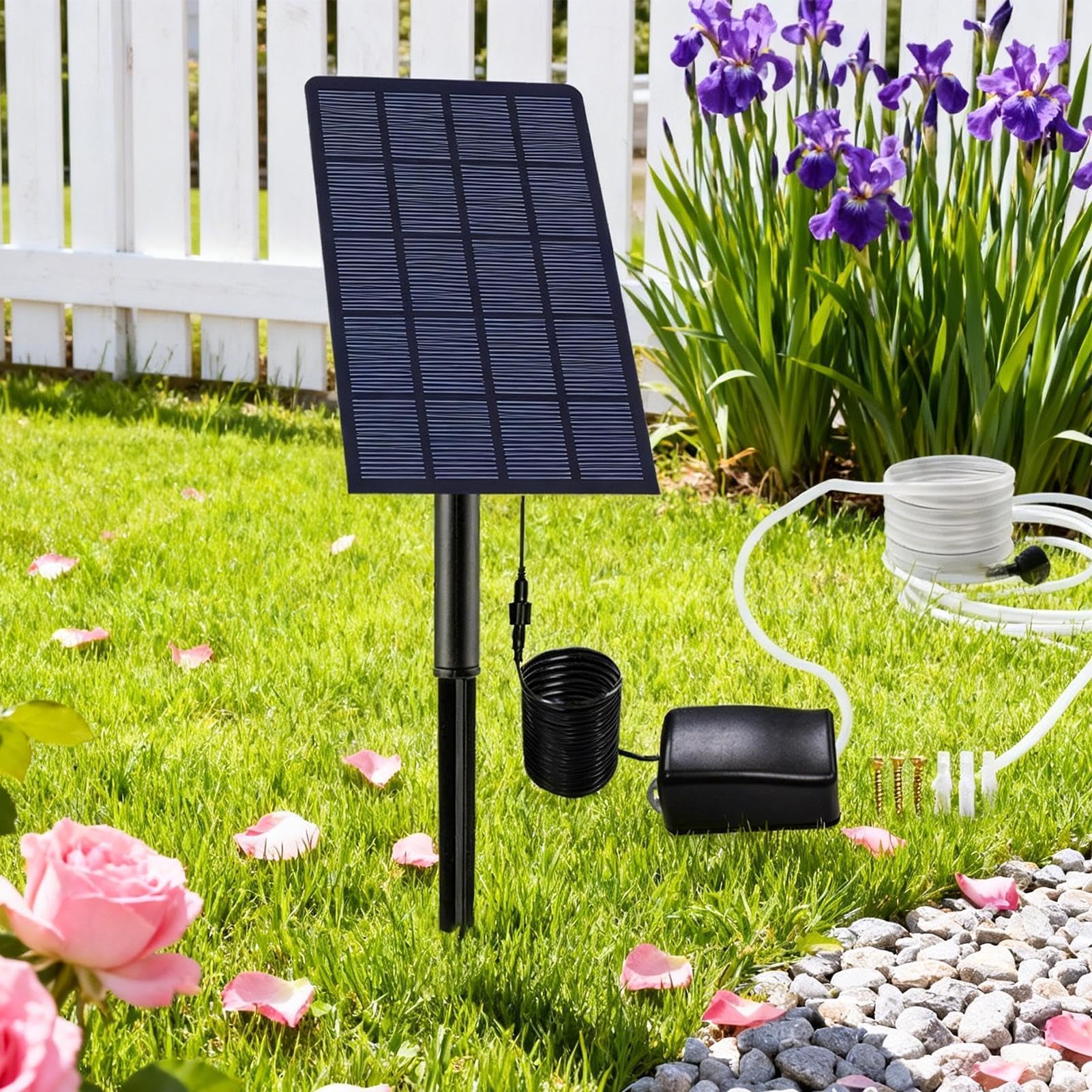Solar-Teichbelüfter – Solar-Luftpumpe für Teich | 2 W geräuscharm IP64 wasserdicht | olarer Oxygenator – für Pool, Aquarium, Hydrokultur, lebende Fischtransporte, Outdoor-Angeln