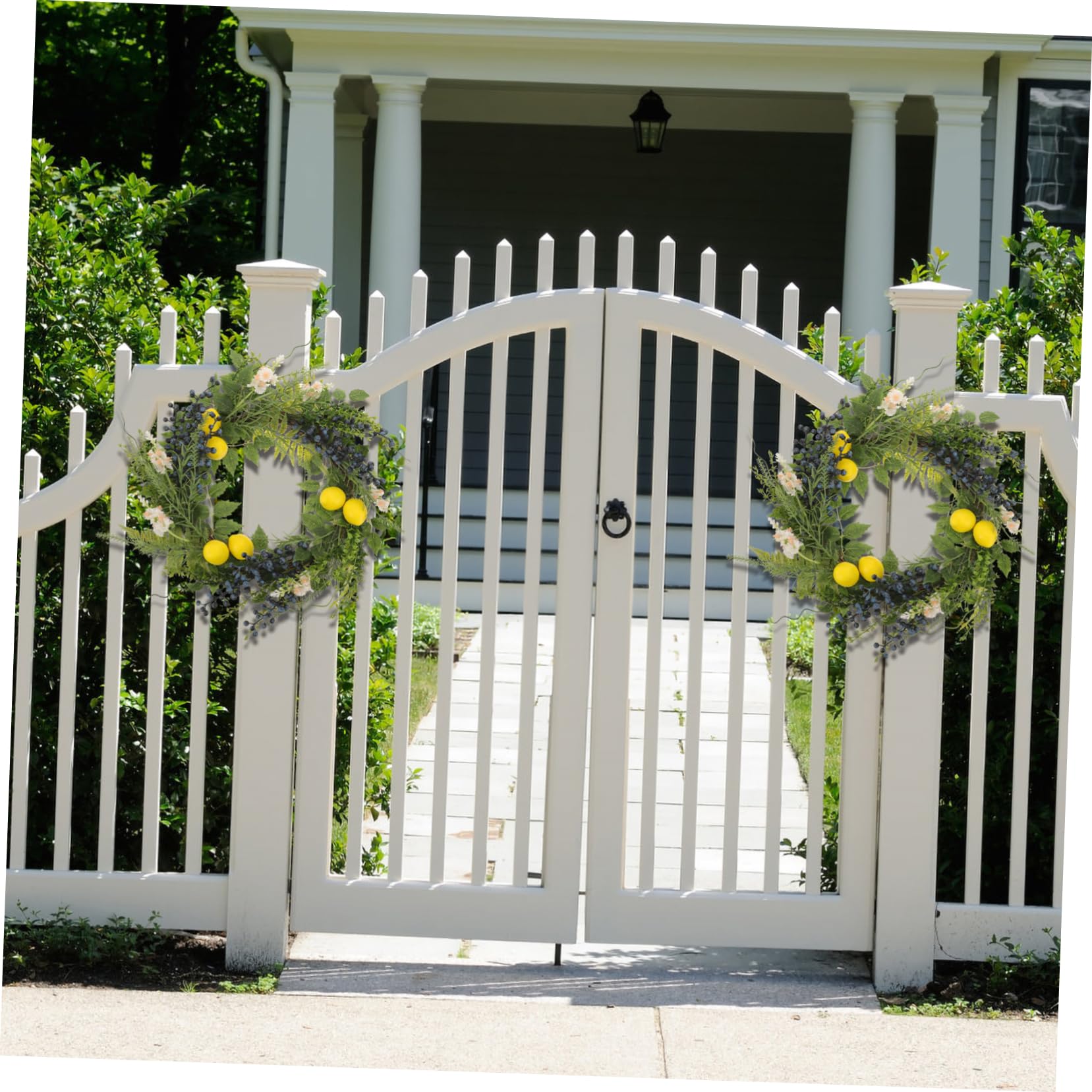 Ghirlanda Artificiale di Fiori e Frutti per Porta d Ingresso Decorazione Primaverile Estiva Finta Ghirlanda Rustica per Interni