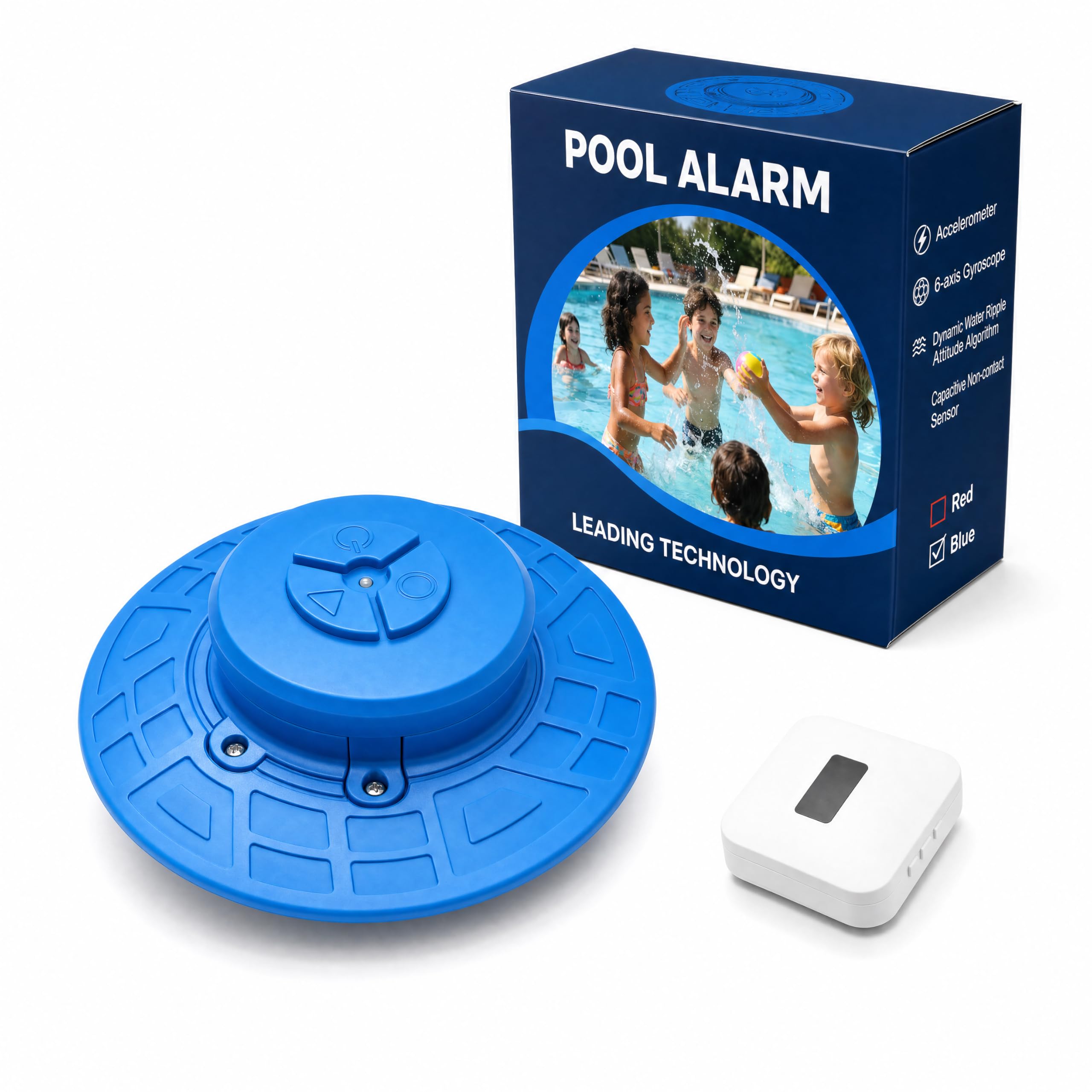 Alarma de piscina para piscinas enterradas y sobre el suelo con receptor interior remoto, alarma de seguridad flotante, sensibilidad ajustable, apagado y encendido automático, protección para niños y
